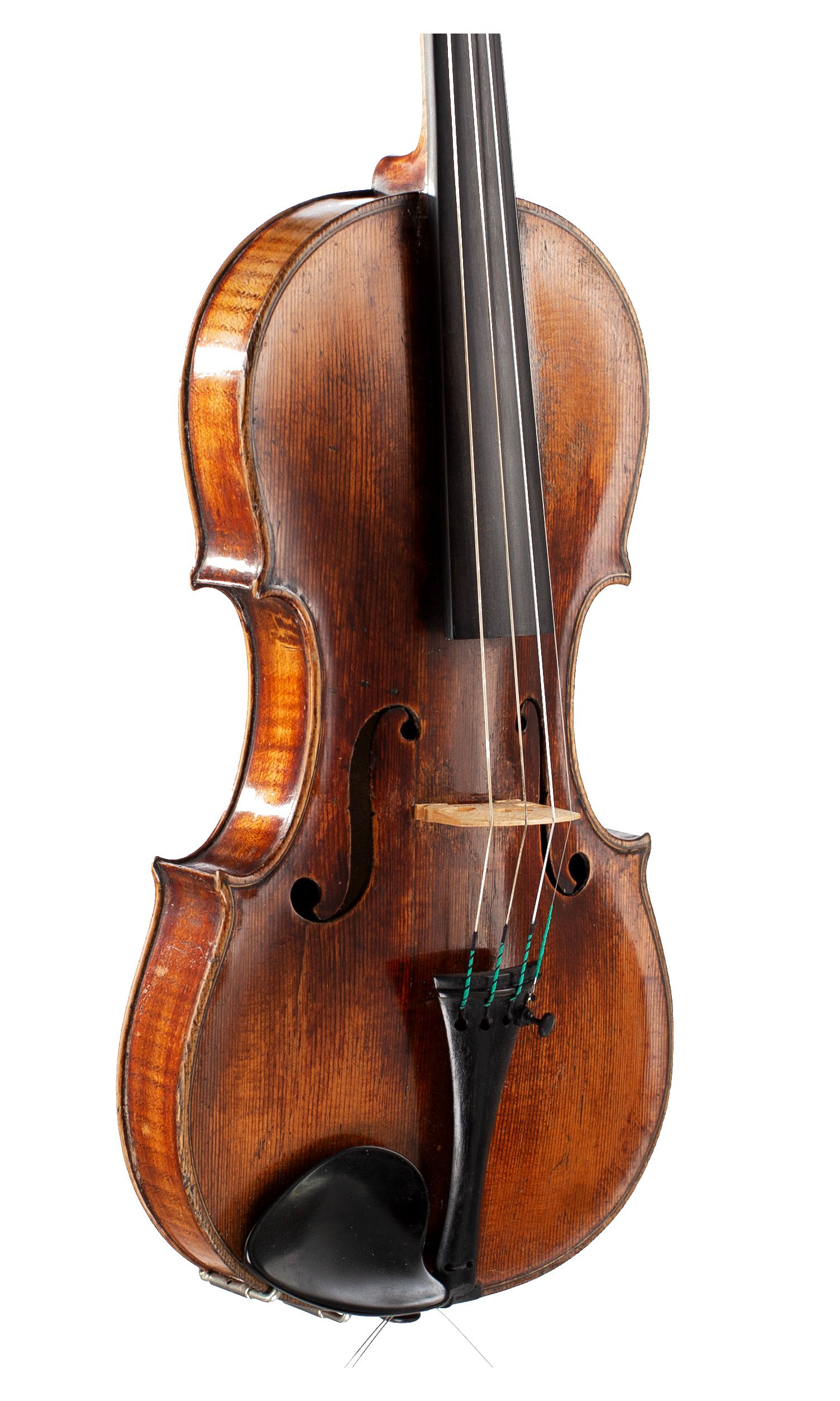 Violin by John Morris, Bath, 1790 — angled view, 40°