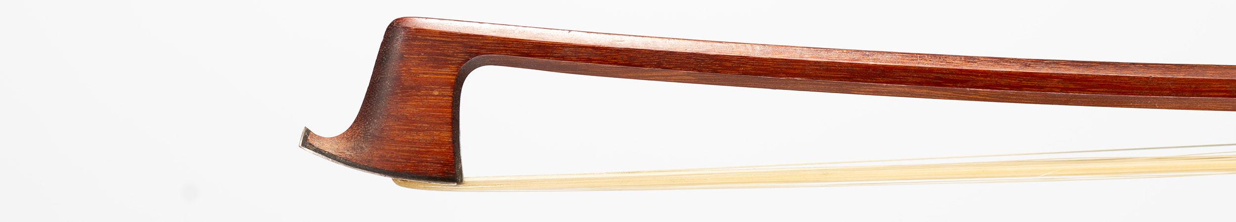 A silver-mounted viola bow by Garner Wilson — head