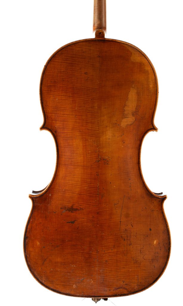 Cello by John Morrison, London, circa 1800 — back