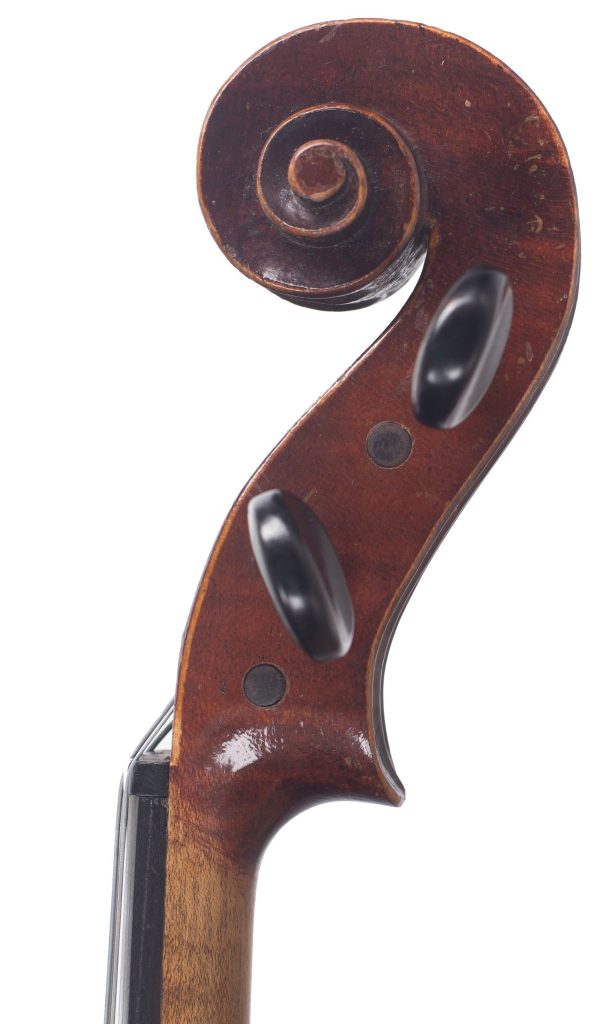 Viola, Workshop of Jérôme Thibouville-Lamy, Mirecourt, circa 1900 — scroll