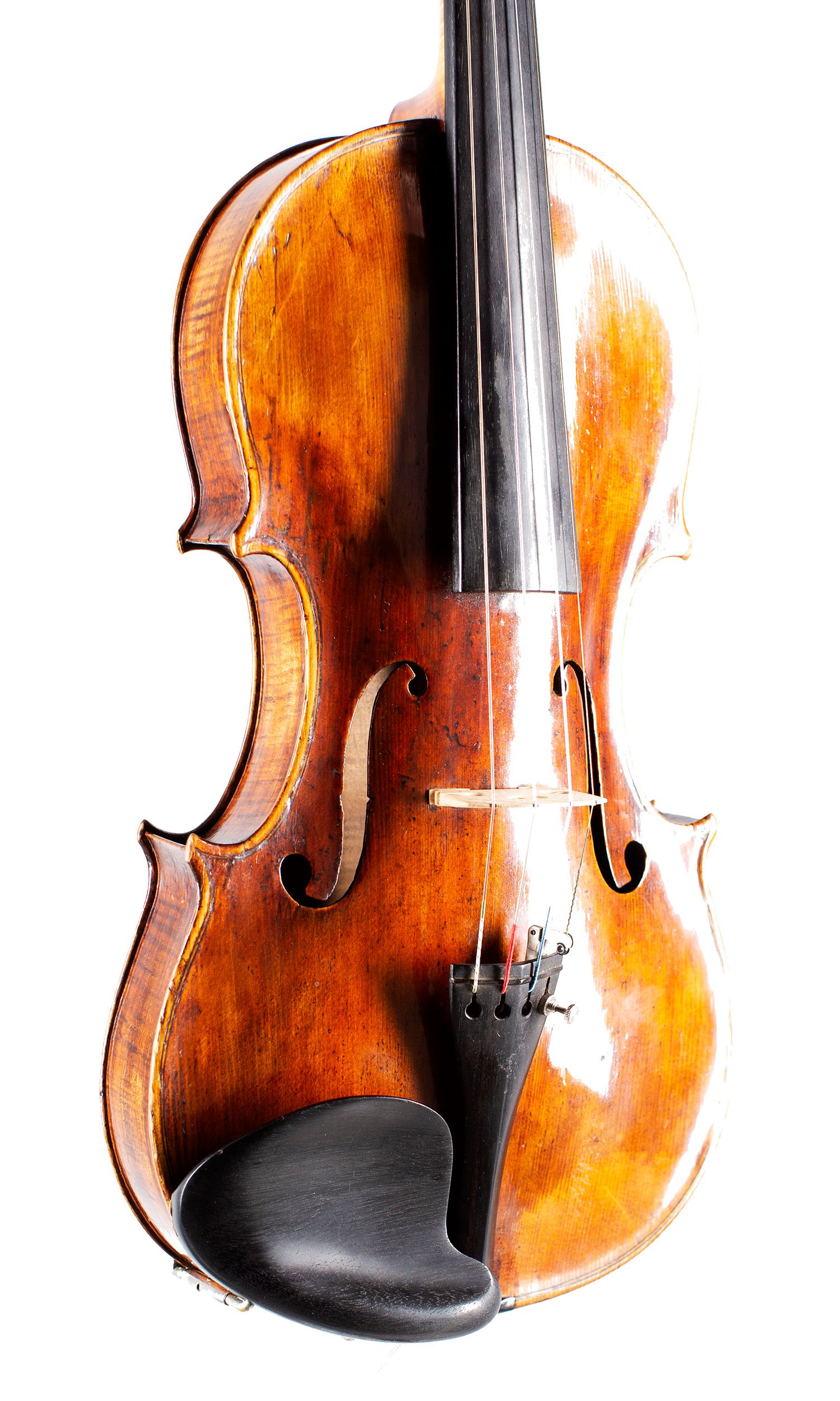 Violin by Giovanni Battista Guadagnini, Turin, circa 1771 — angled view, 30°