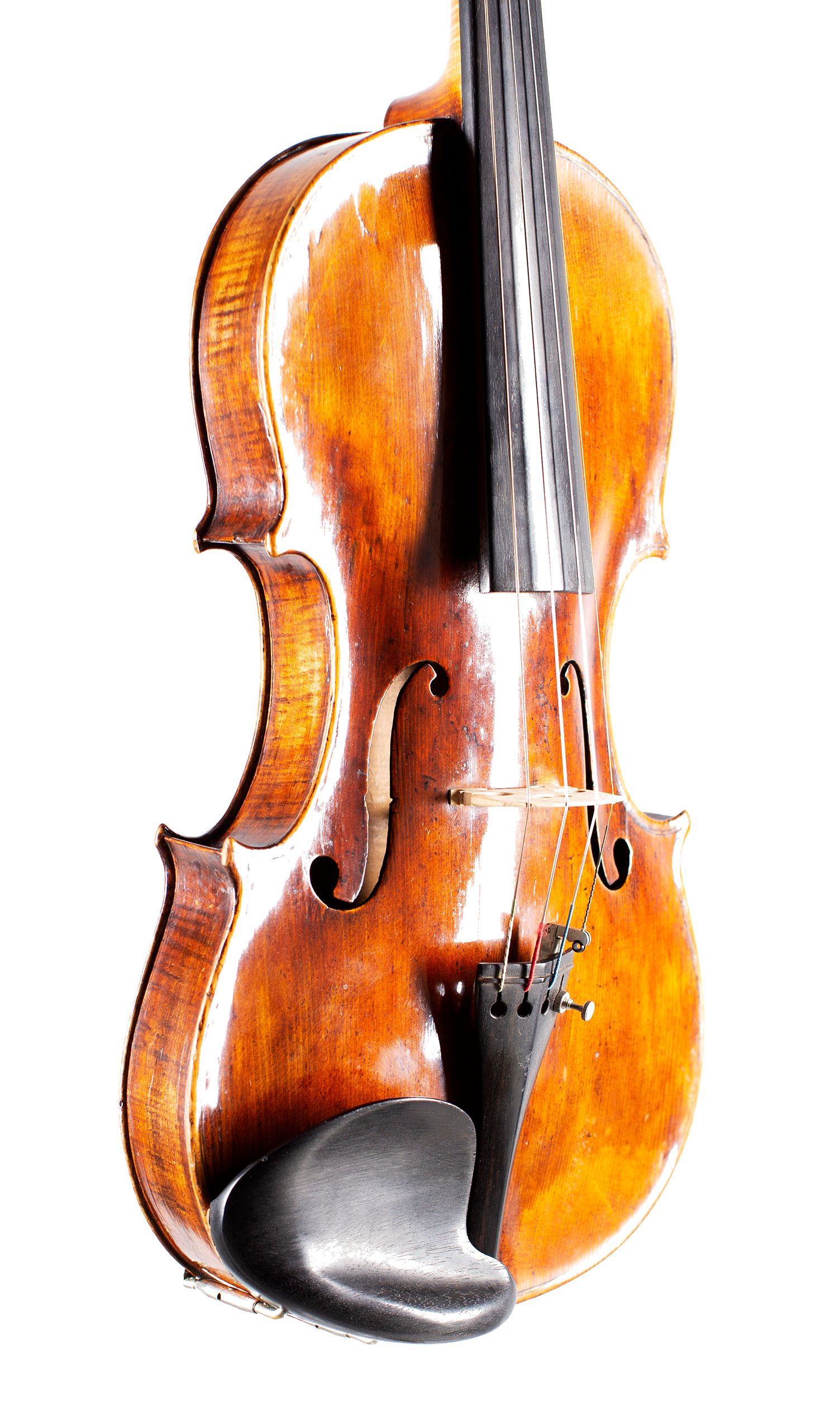 Violin by Giovanni Battista Guadagnini, Turin, circa 1771 — angled view, 40°