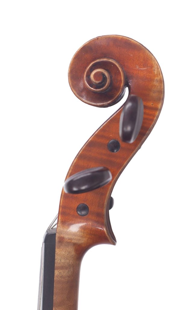 Violin, by Job Ardern, Wilmslow, circa 1875 — scroll