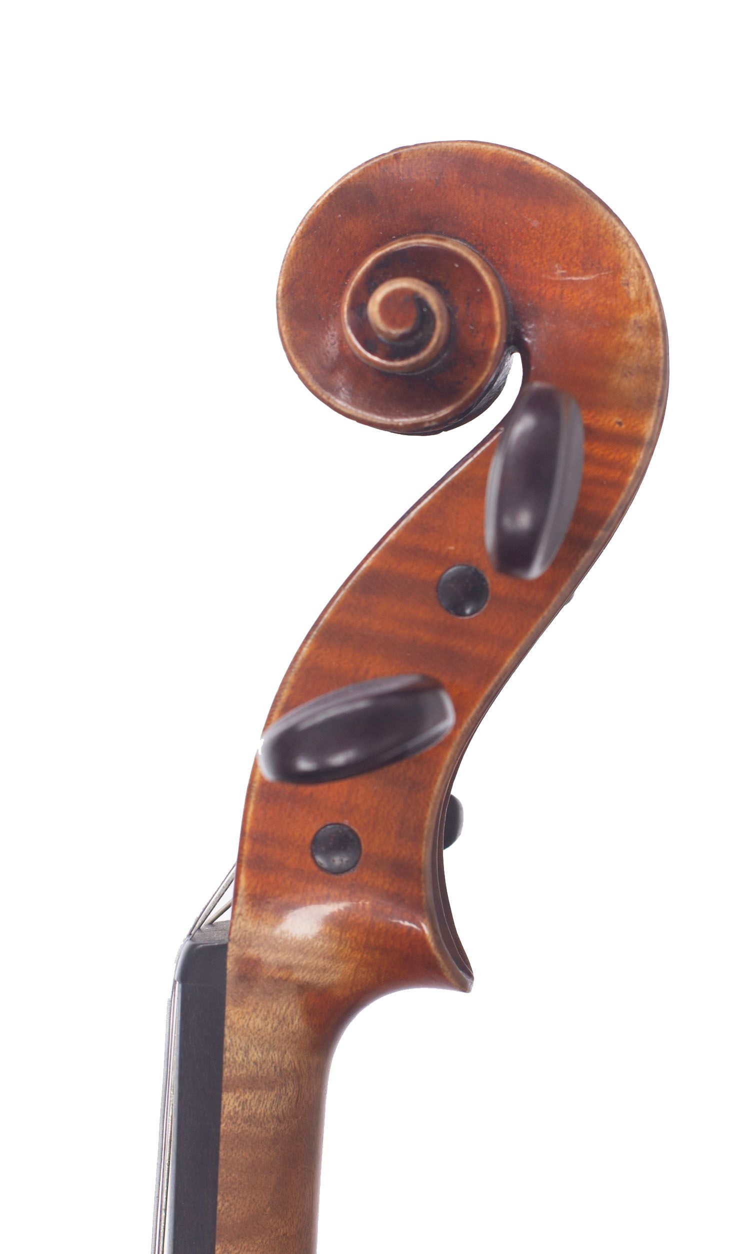Violin, by Job Ardern, Wilmslow, circa 1875 — scroll