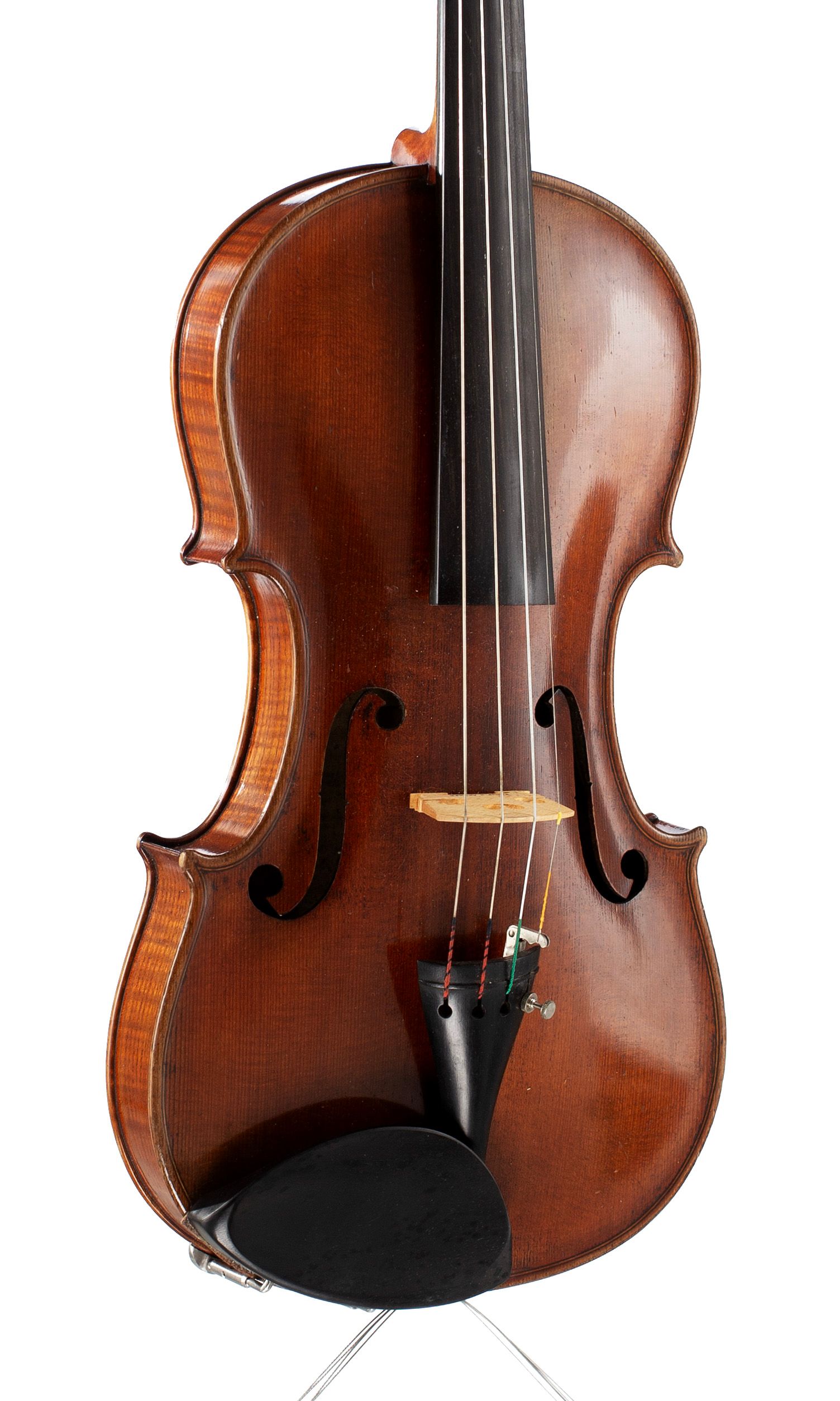 Violin, by Job Ardern, Wilmslow, circa 1875 — angled view, 30°