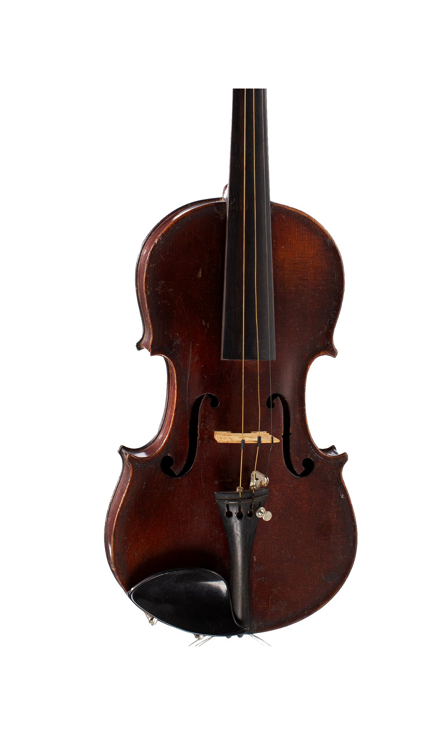 Small sized violin, Workshop of Jérôme Thibouville-Lamy, Mirecourt, circa 1890 — angled view, 10°