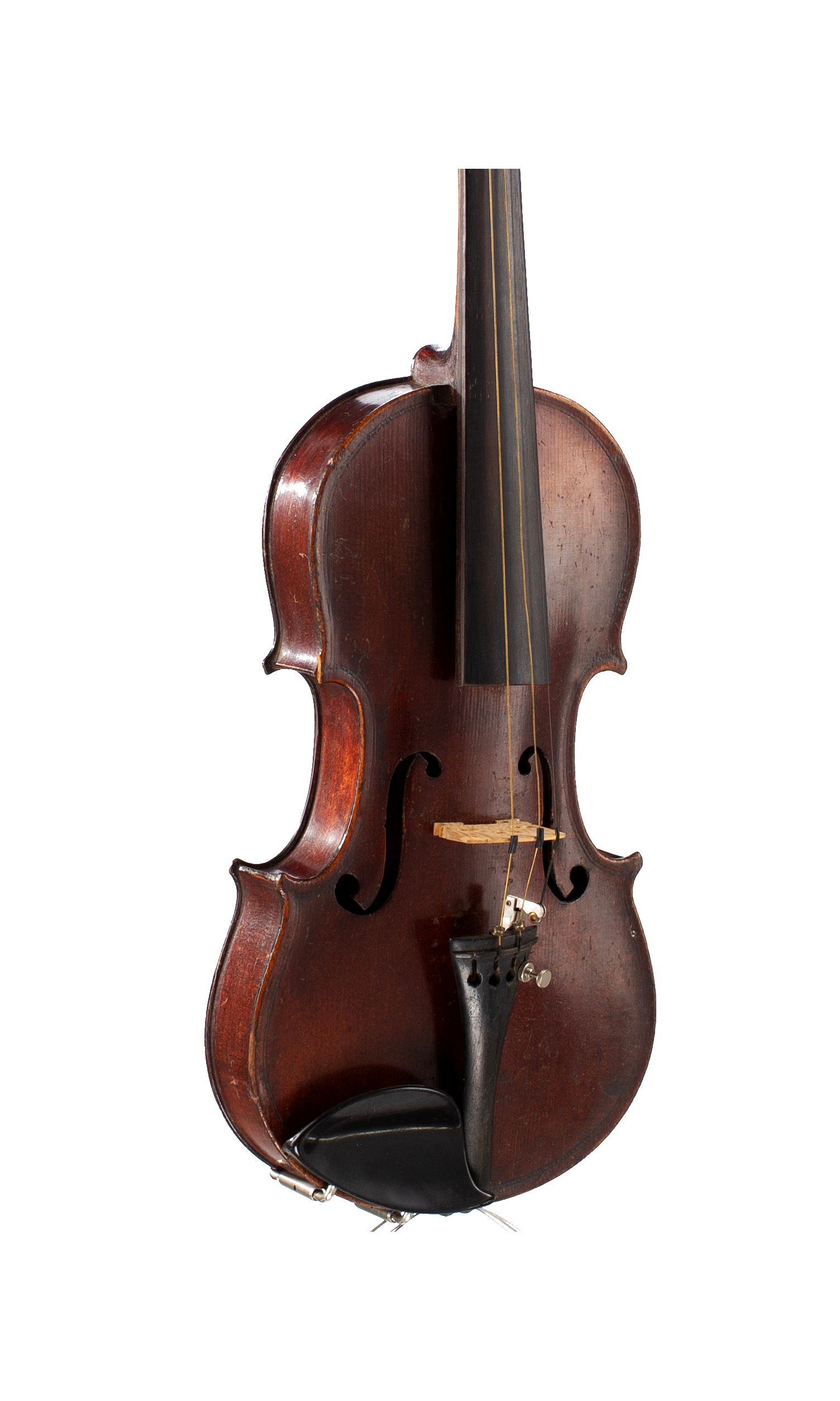 Small sized violin, Workshop of Jérôme Thibouville-Lamy, Mirecourt, circa 1890 — angled view, 30°