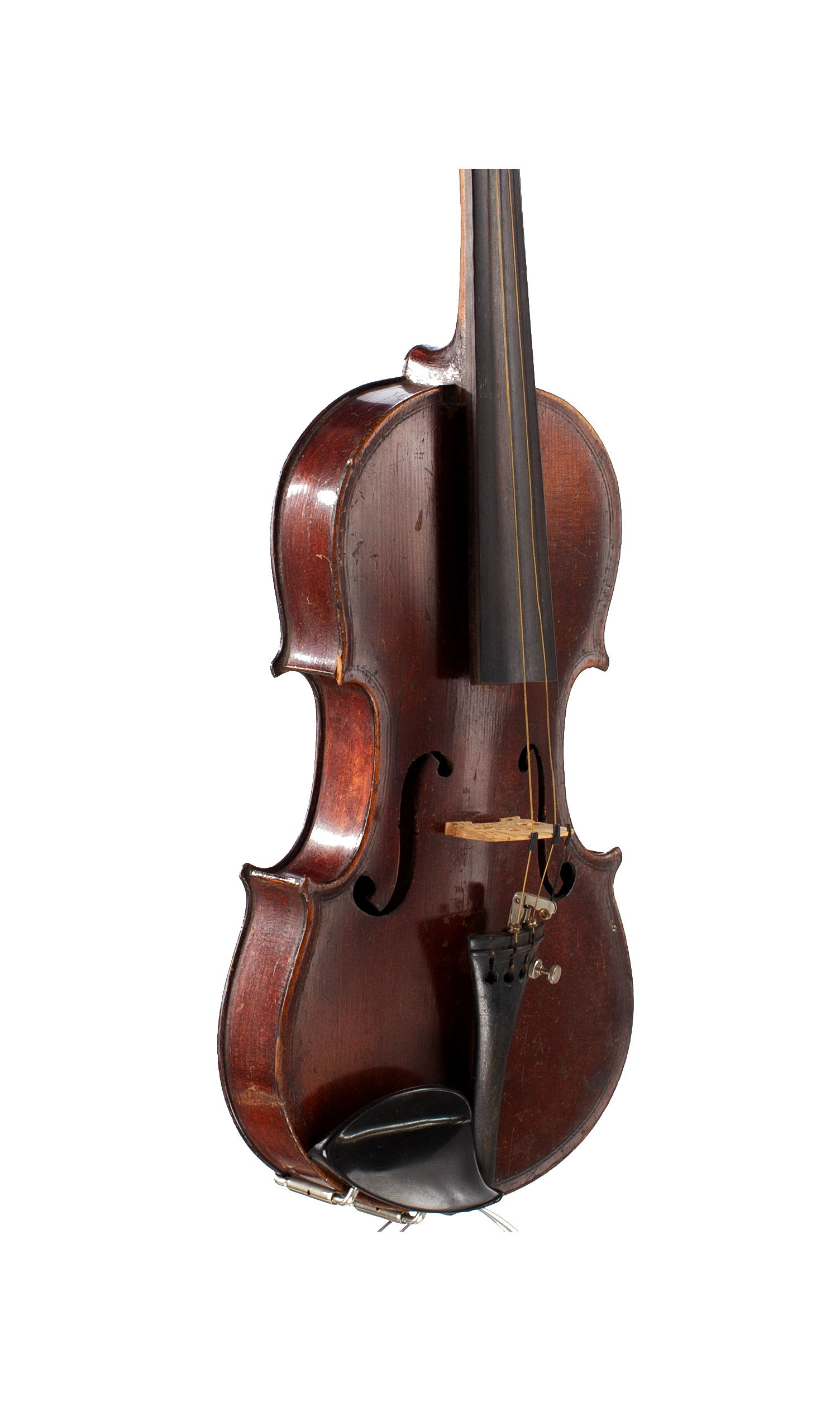 Small sized violin, Workshop of Jérôme Thibouville-Lamy, Mirecourt, circa 1890 — angled view, 40°