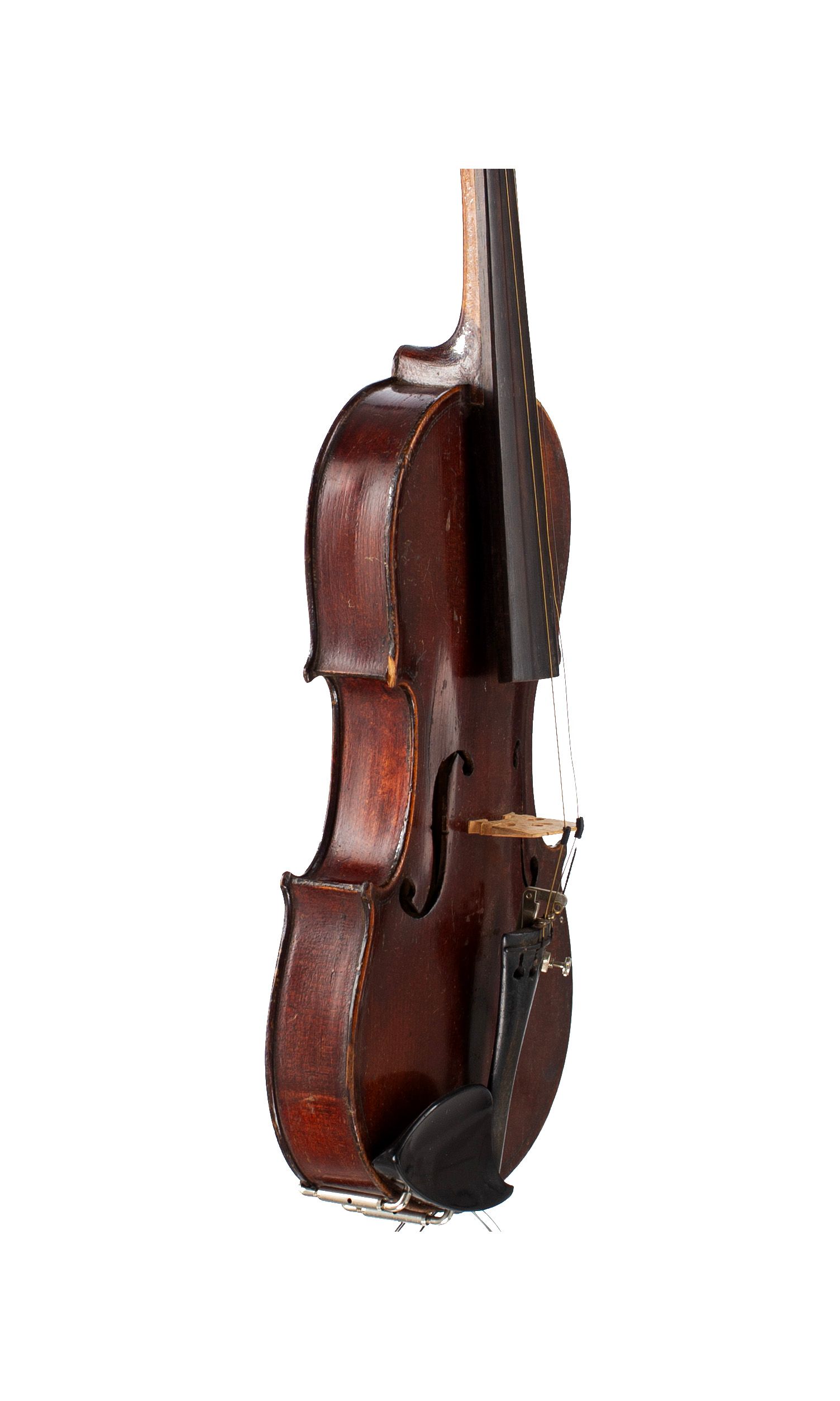 Small sized violin, Workshop of Jérôme Thibouville-Lamy, Mirecourt, circa 1890 — angled view, 60°