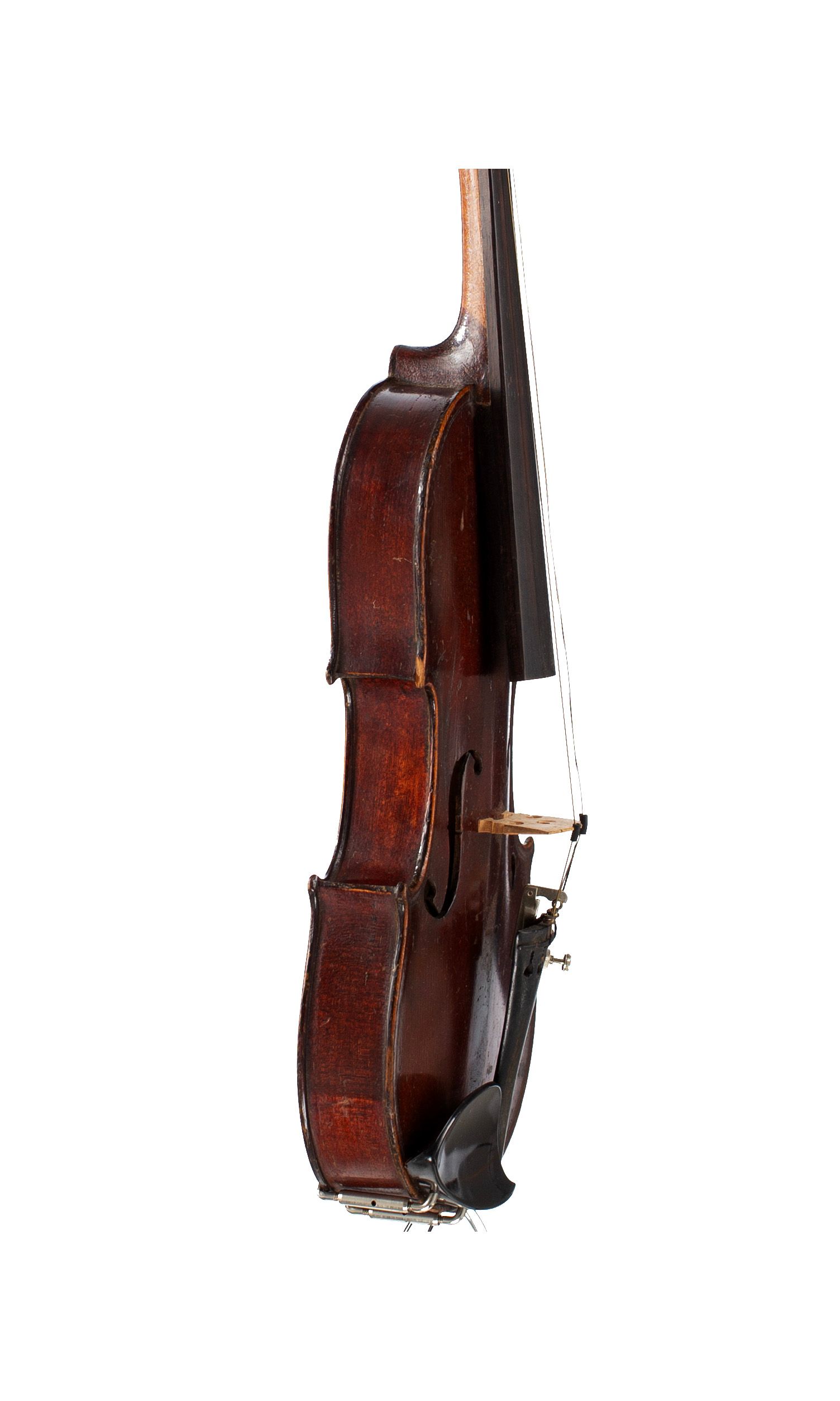 Small sized violin, Workshop of Jérôme Thibouville-Lamy, Mirecourt, circa 1890 — angled view, 70°