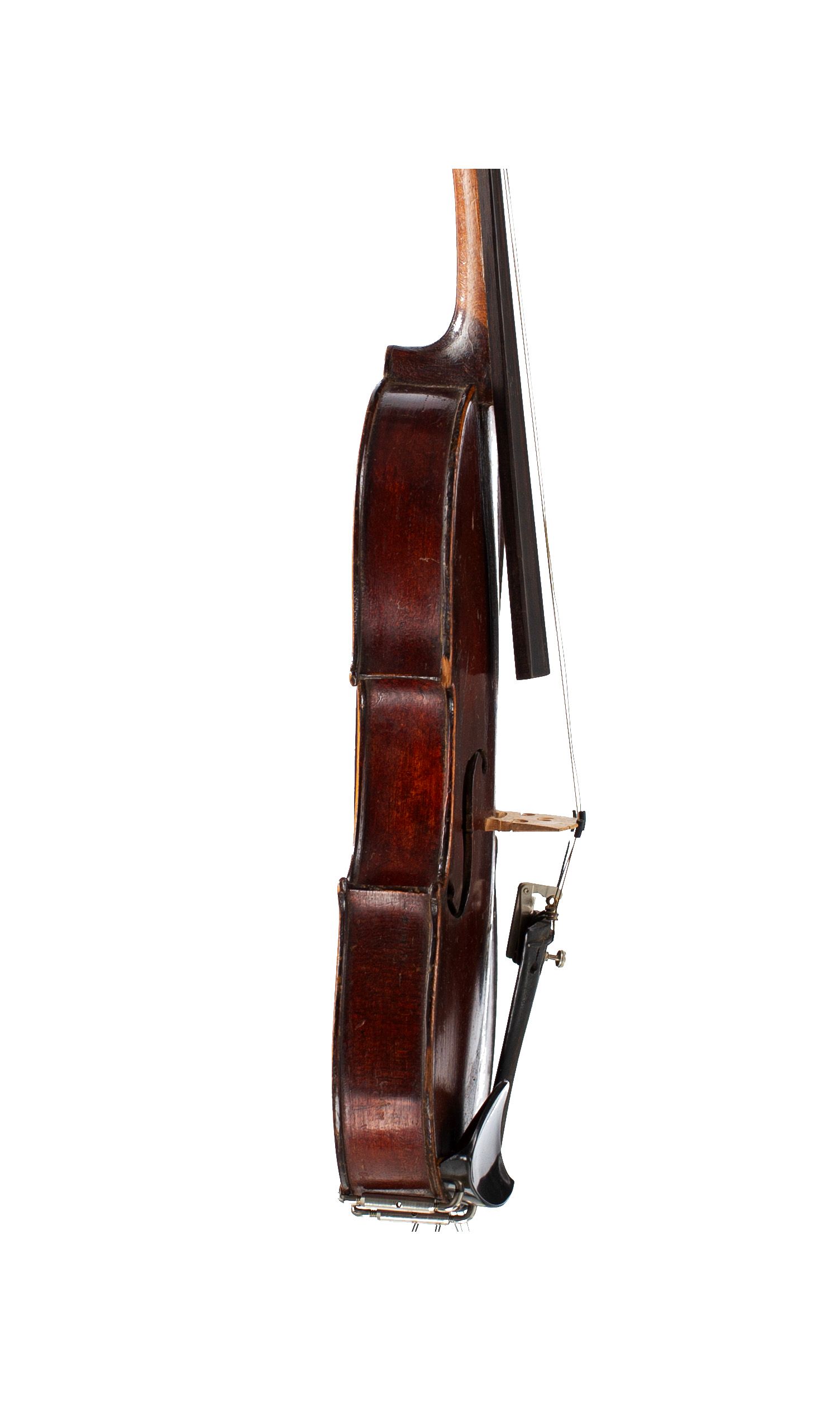 Small sized violin, Workshop of Jérôme Thibouville-Lamy, Mirecourt, circa 1890 — angled view, 80°