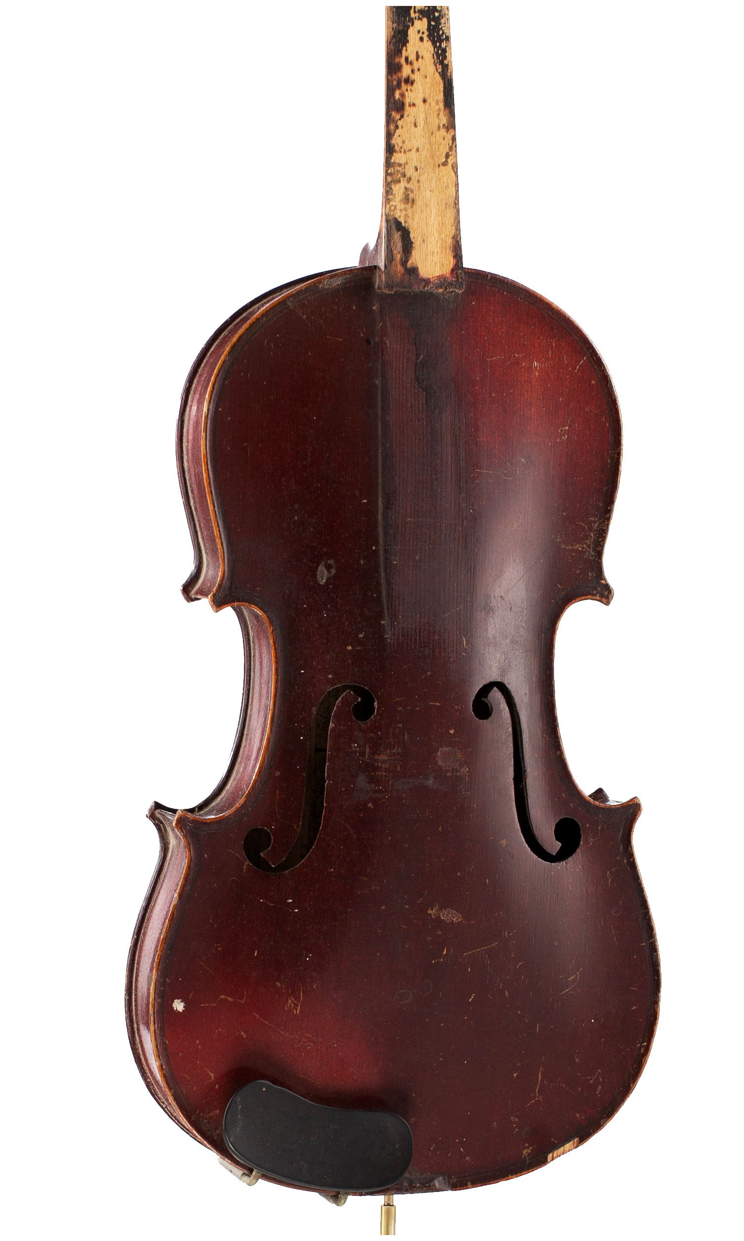 Three-quarter sized violin, Workshop of Jérôme Thibouville-Lamy, Mirecourt, circa 1890 — angled view, 20°