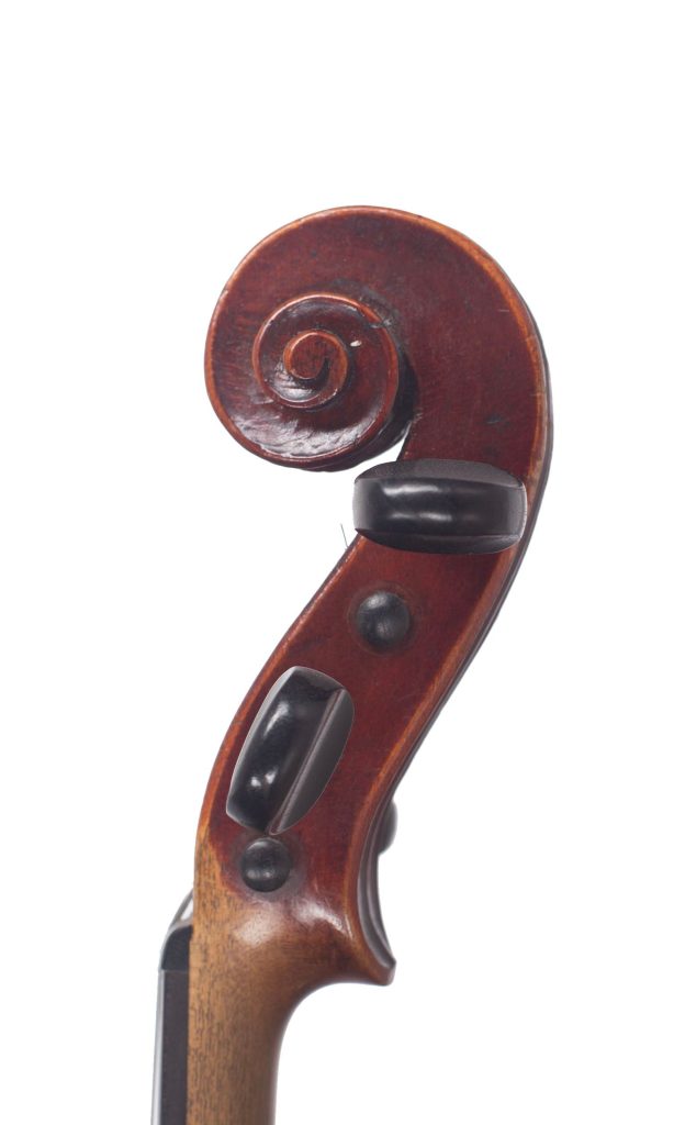 Violin, Workshop of Jérôme Thibouville-Lamy, Mirecourt, circa 1900 — scroll