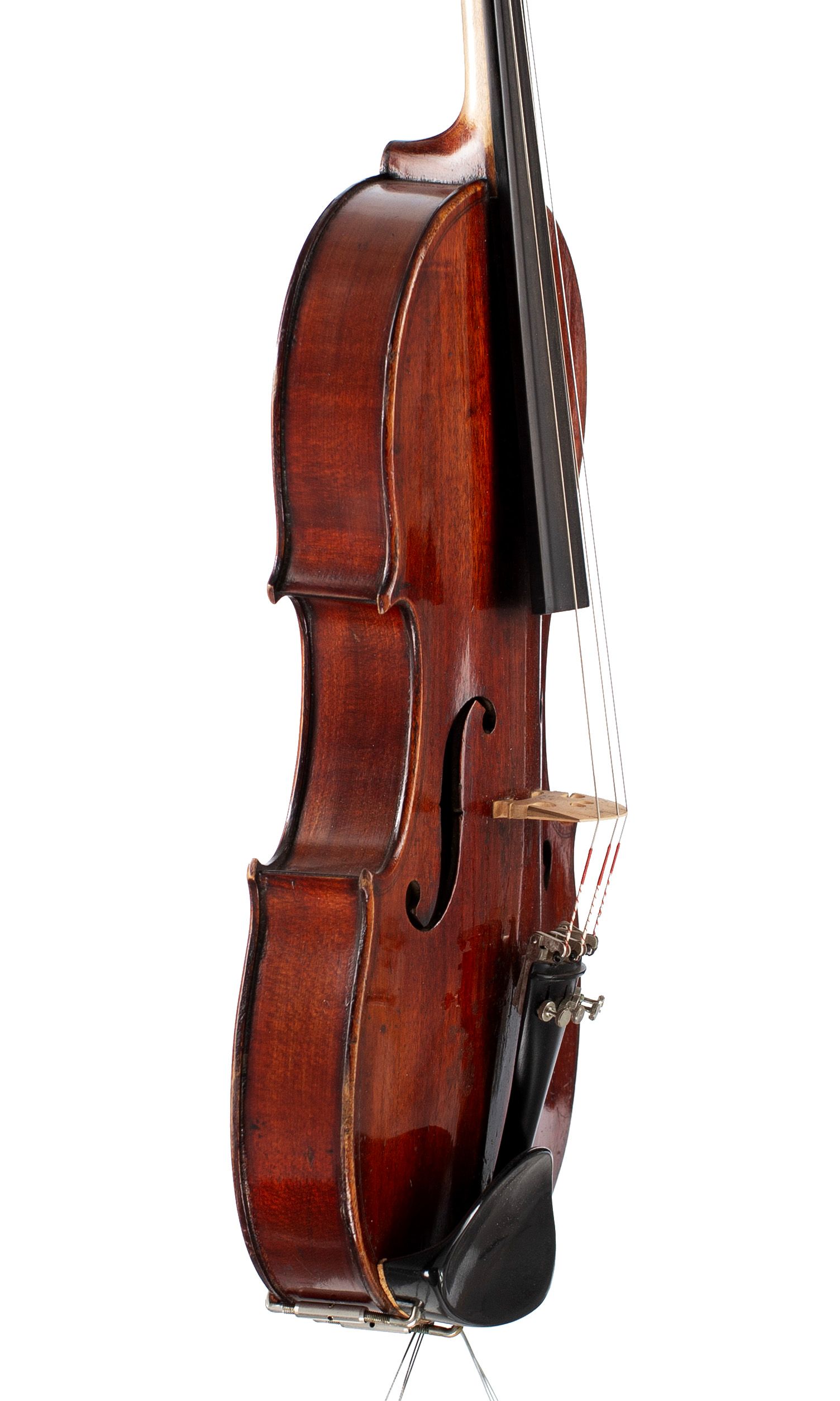 Violin, Workshop of Jérôme Thibouville-Lamy, Mirecourt, circa 1900 — angled view, 70°