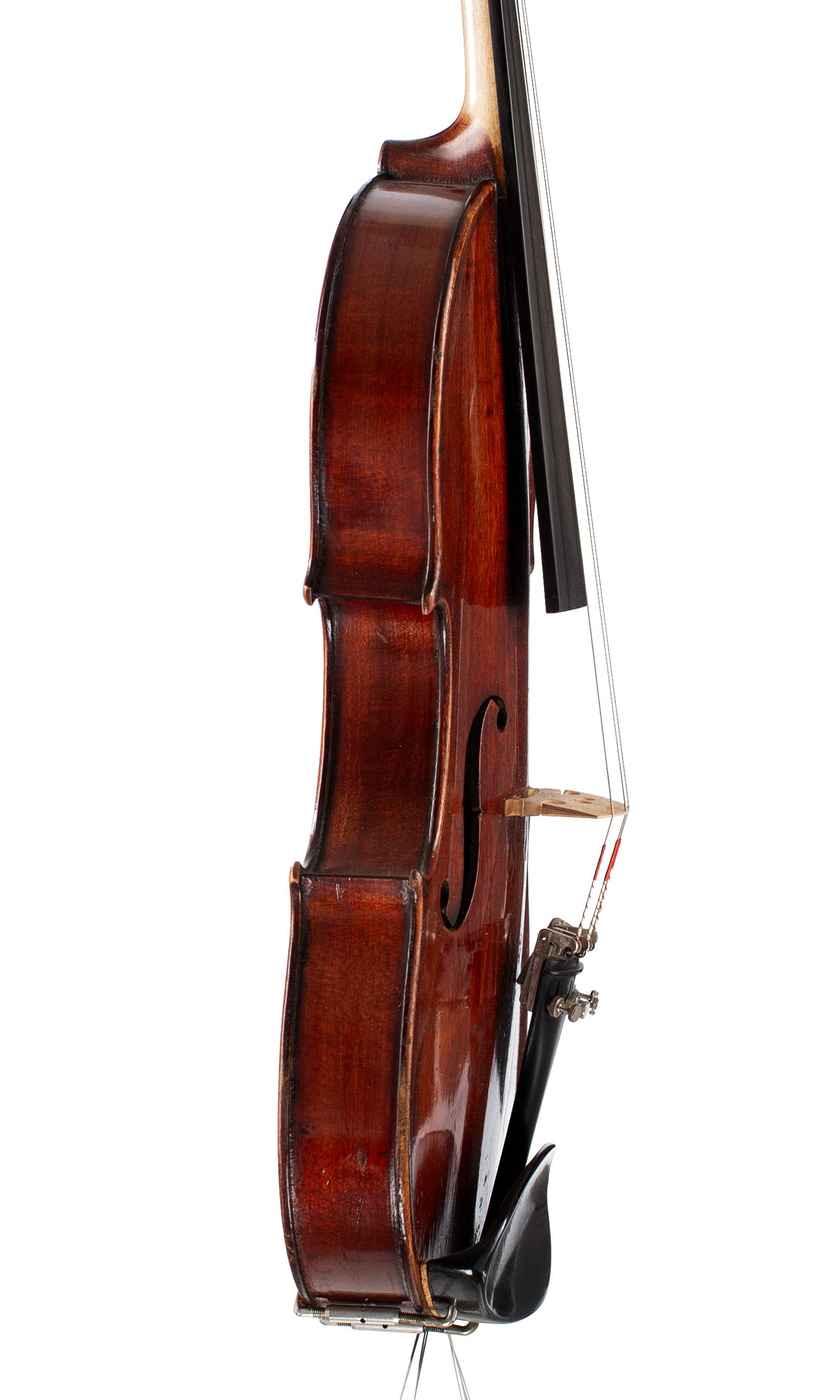 Violin, Workshop of Jérôme Thibouville-Lamy, Mirecourt, circa 1900 — angled view, 80°