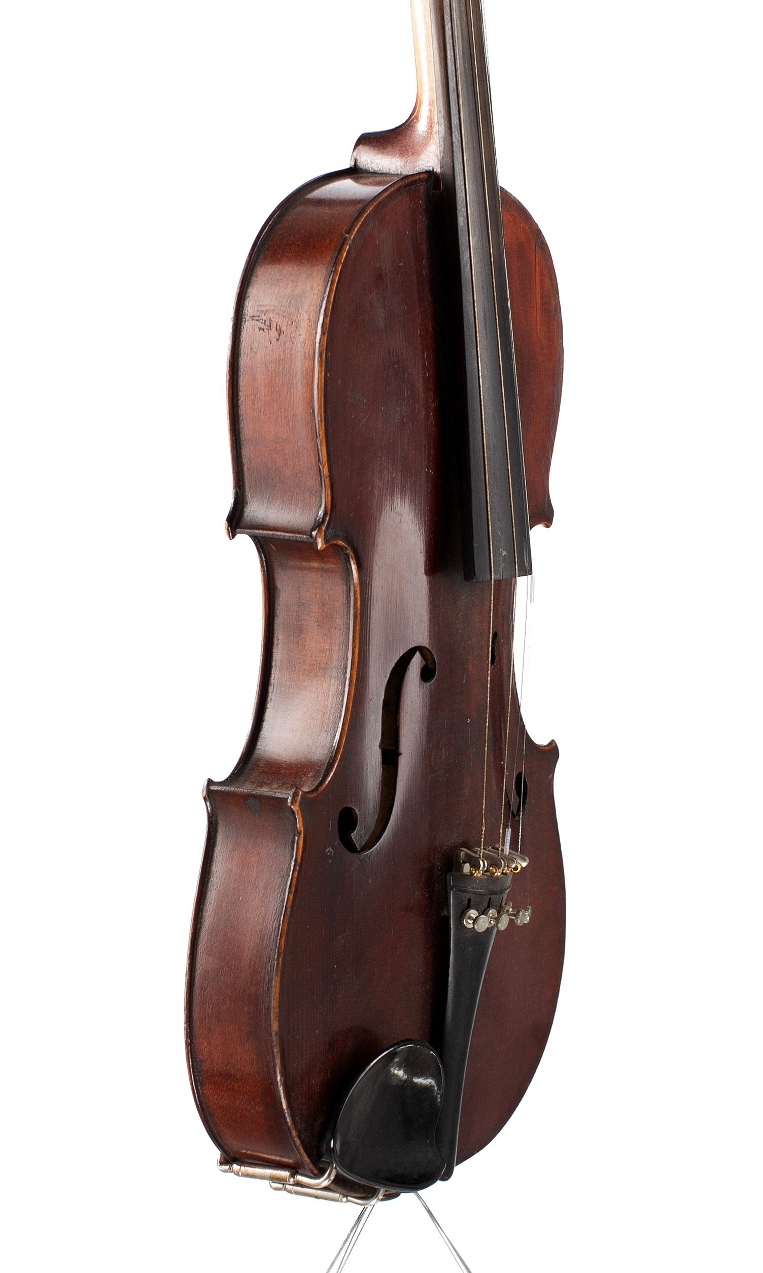 Violin, Workshop of Jérôme Thibouville-Lamy, Mirecourt, circa 1890 — angled view, 60°