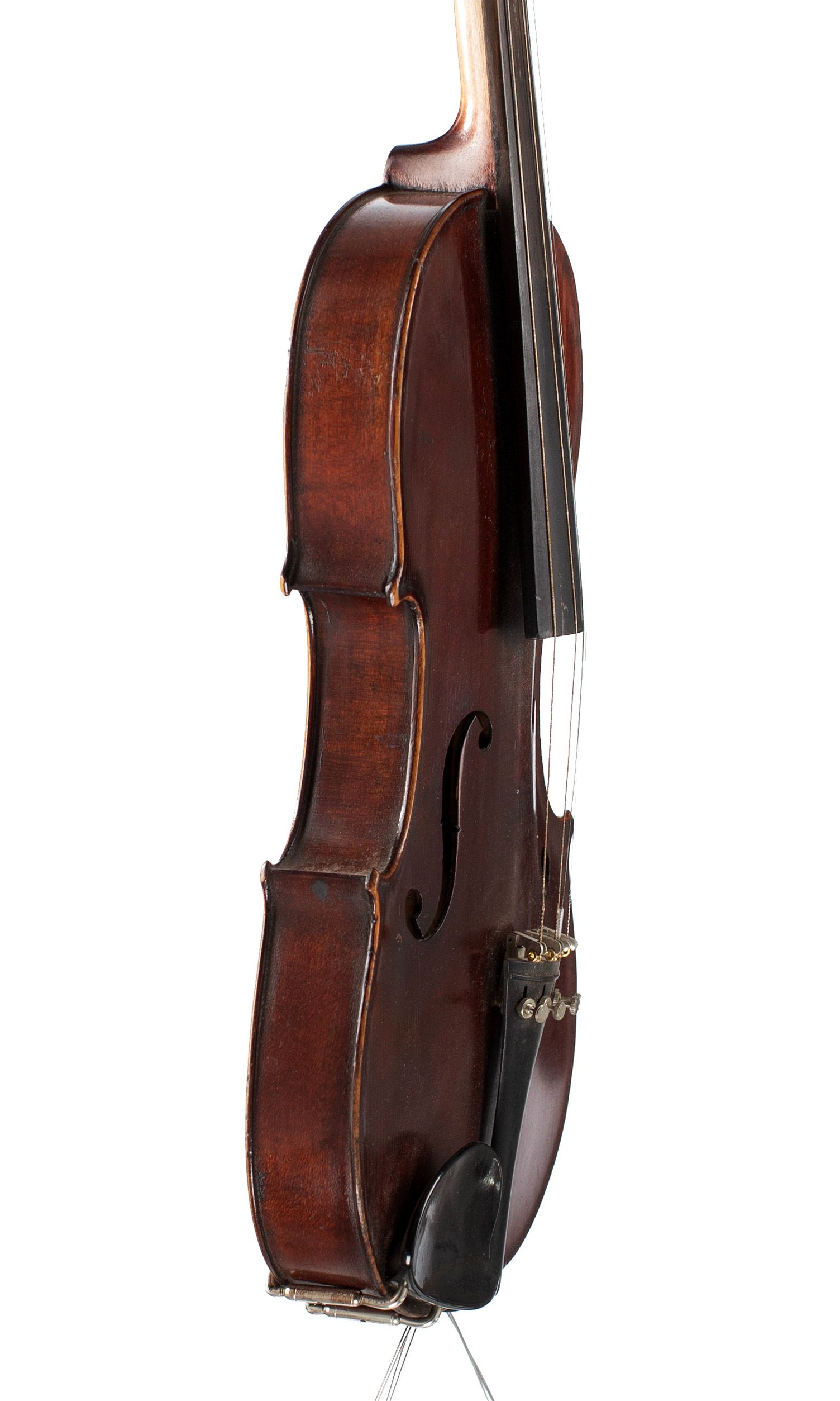 Violin, Workshop of Jérôme Thibouville-Lamy, Mirecourt, circa 1890 — angled view, 70°