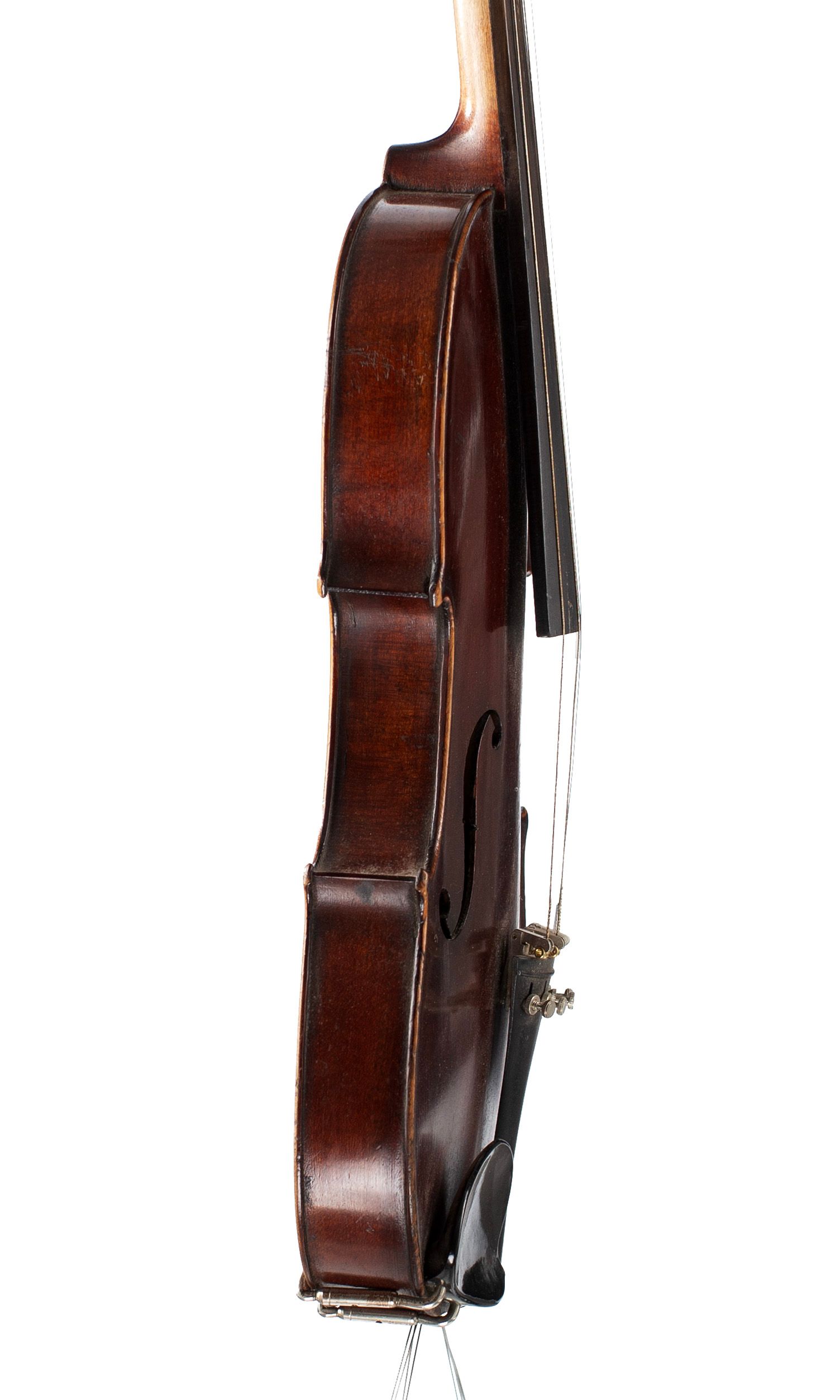 Violin, Workshop of Jérôme Thibouville-Lamy, Mirecourt, circa 1890 — angled view, 80°