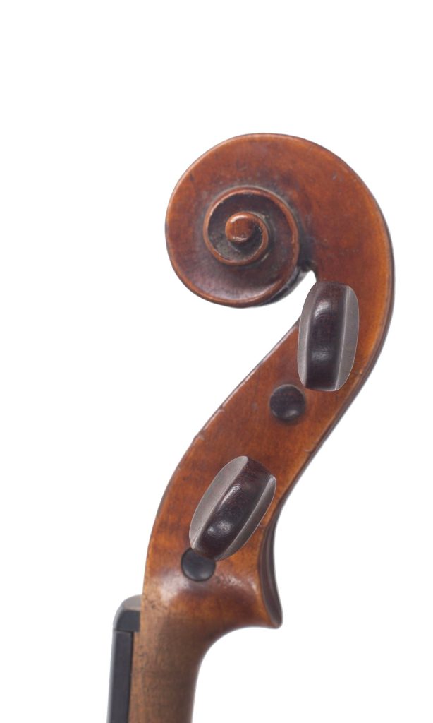 Violin by Kurt Brandt, Markneukirchen, 1926 — scroll