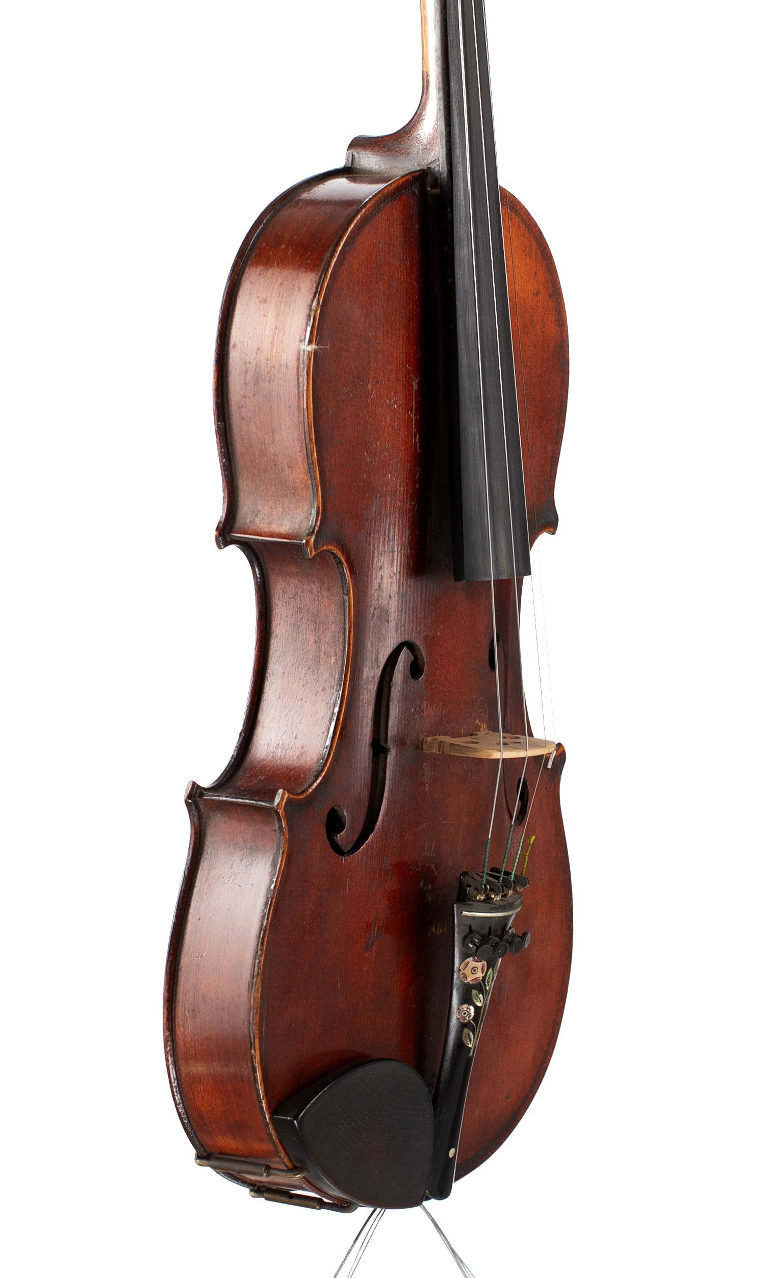 Violin, Workshop of Jérôme Thibouville-Lamy, Mirecourt, circa 1890 — angled view, 60°