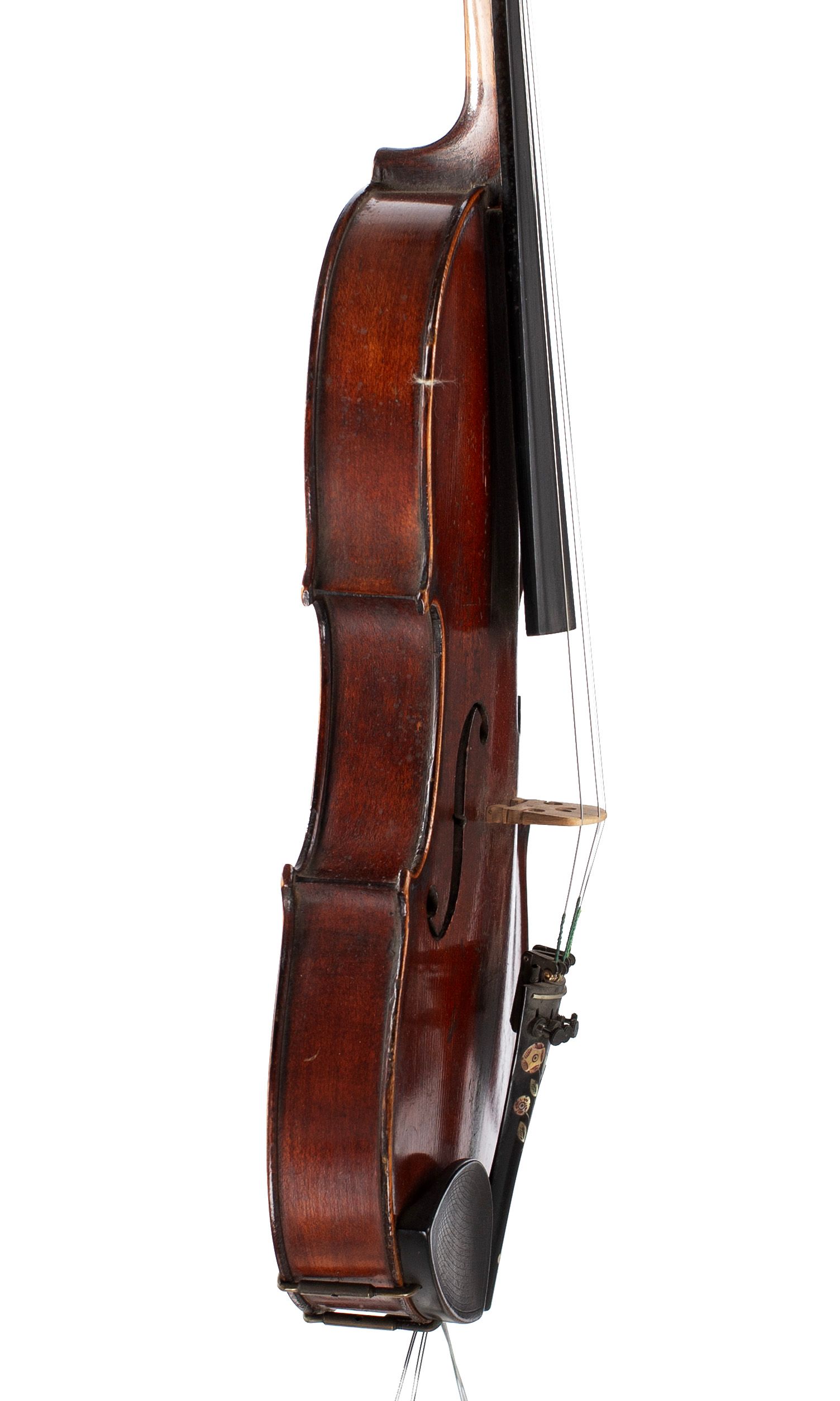 Violin, Workshop of Jérôme Thibouville-Lamy, Mirecourt, circa 1890 — angled view, 80°