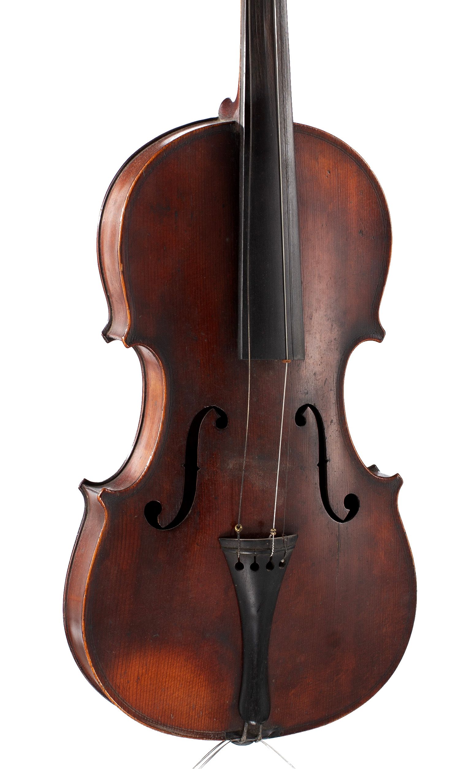 Violin, Workshop of Jérôme Thibouville-Lamy, Mirecourt, circa 1890 — angled view, 20°