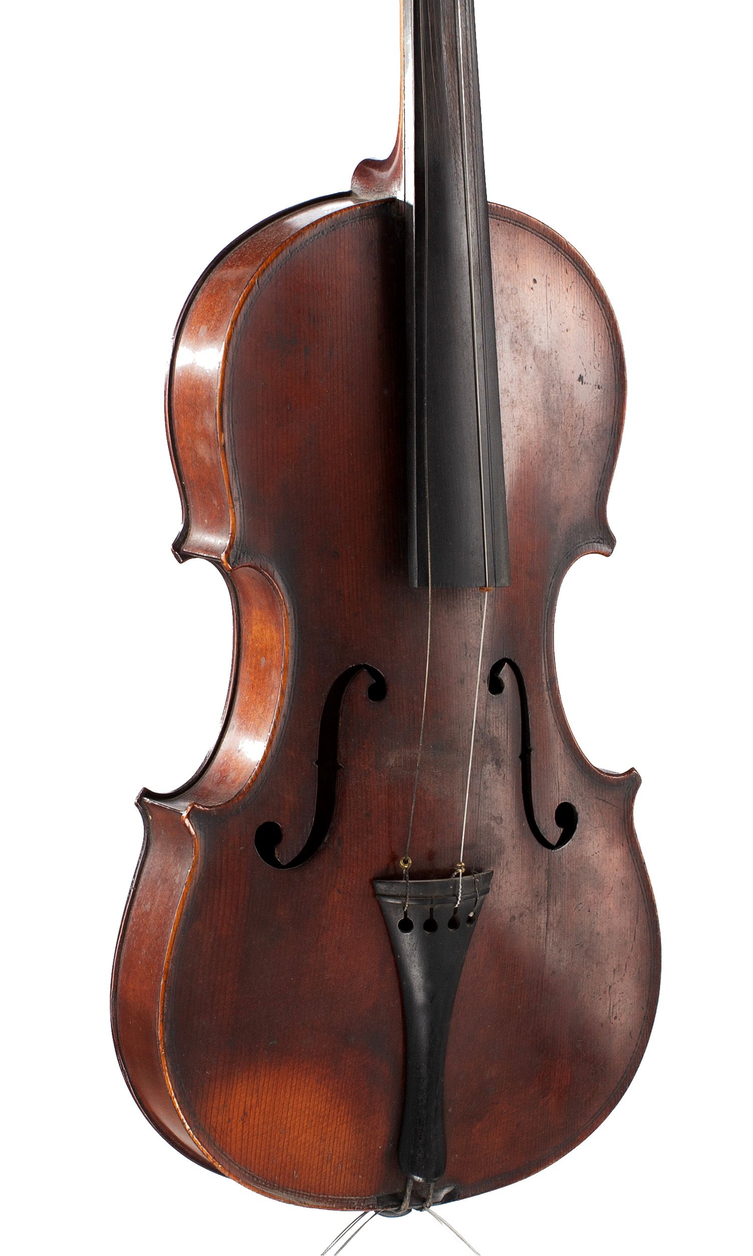 Violin, Workshop of Jérôme Thibouville-Lamy, Mirecourt, circa 1890 — angled view, 30°