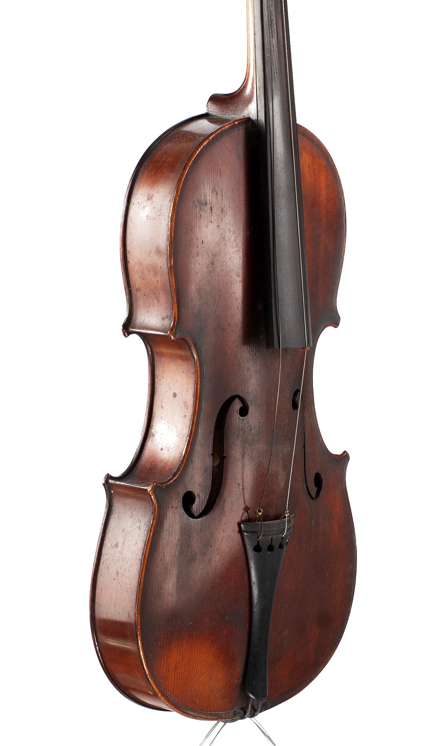 Violin, Workshop of Jérôme Thibouville-Lamy, Mirecourt, circa 1890 — angled view, 50°