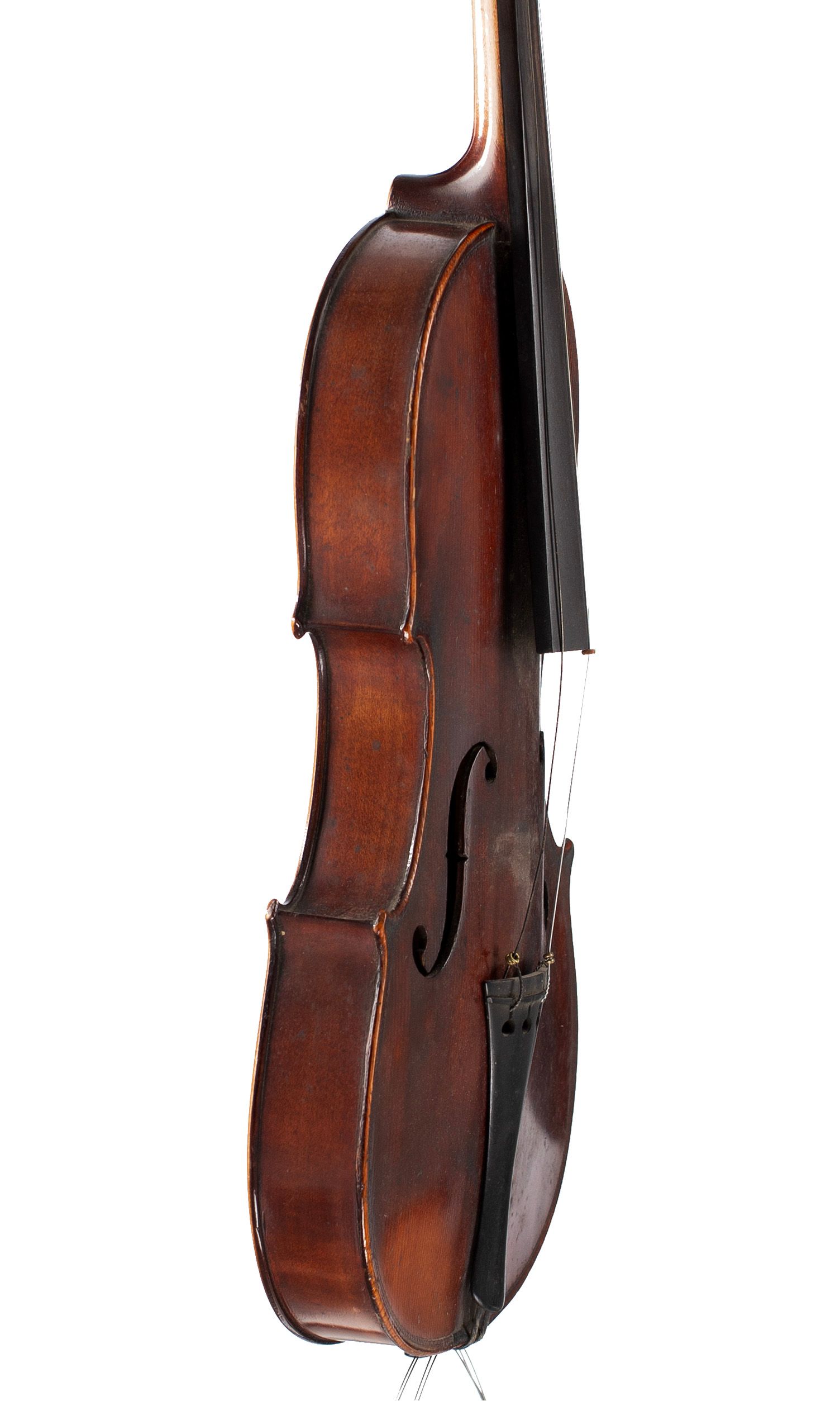 Violin, Workshop of Jérôme Thibouville-Lamy, Mirecourt, circa 1890 — angled view, 70°