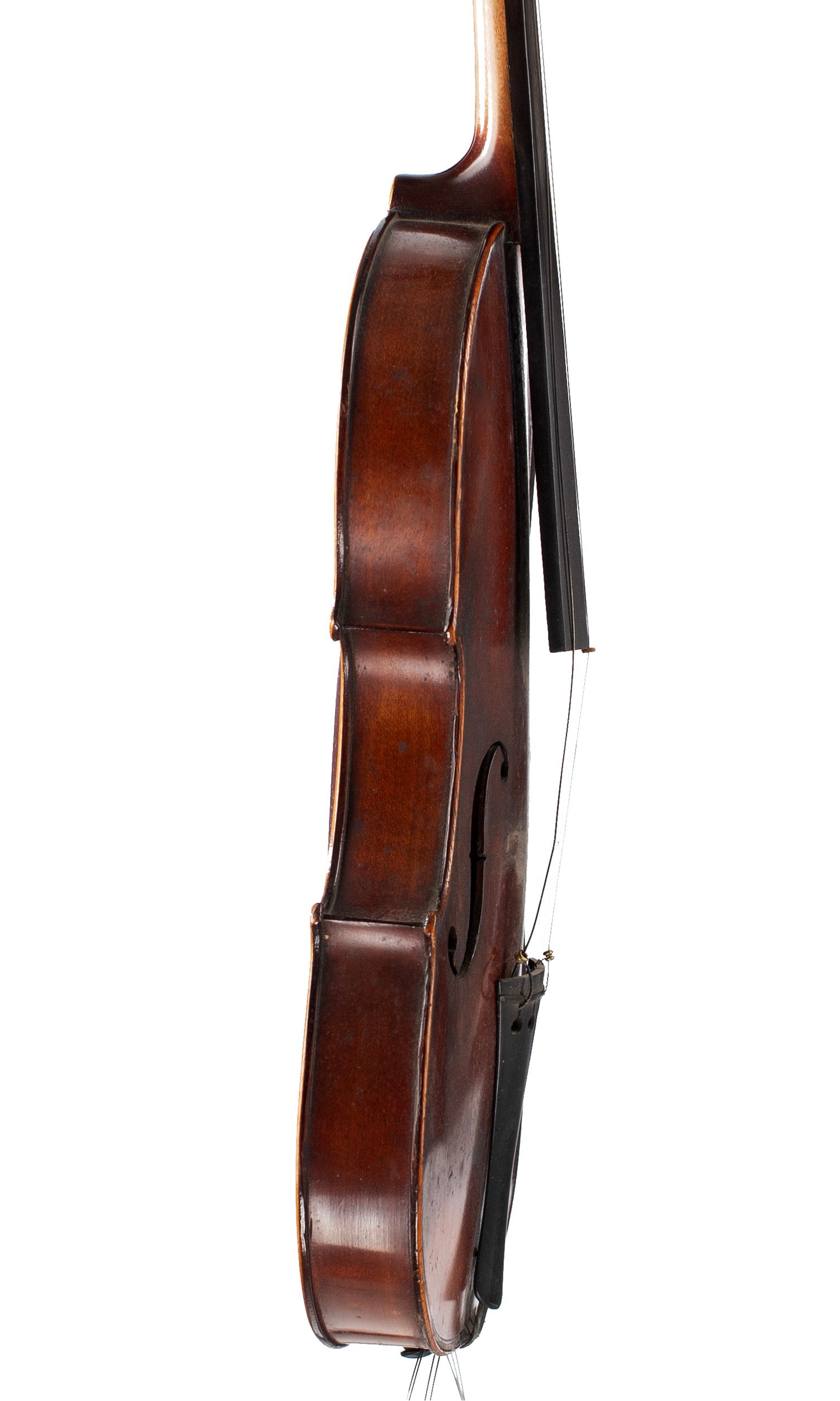 Violin, Workshop of Jérôme Thibouville-Lamy, Mirecourt, circa 1890 — angled view, 80°