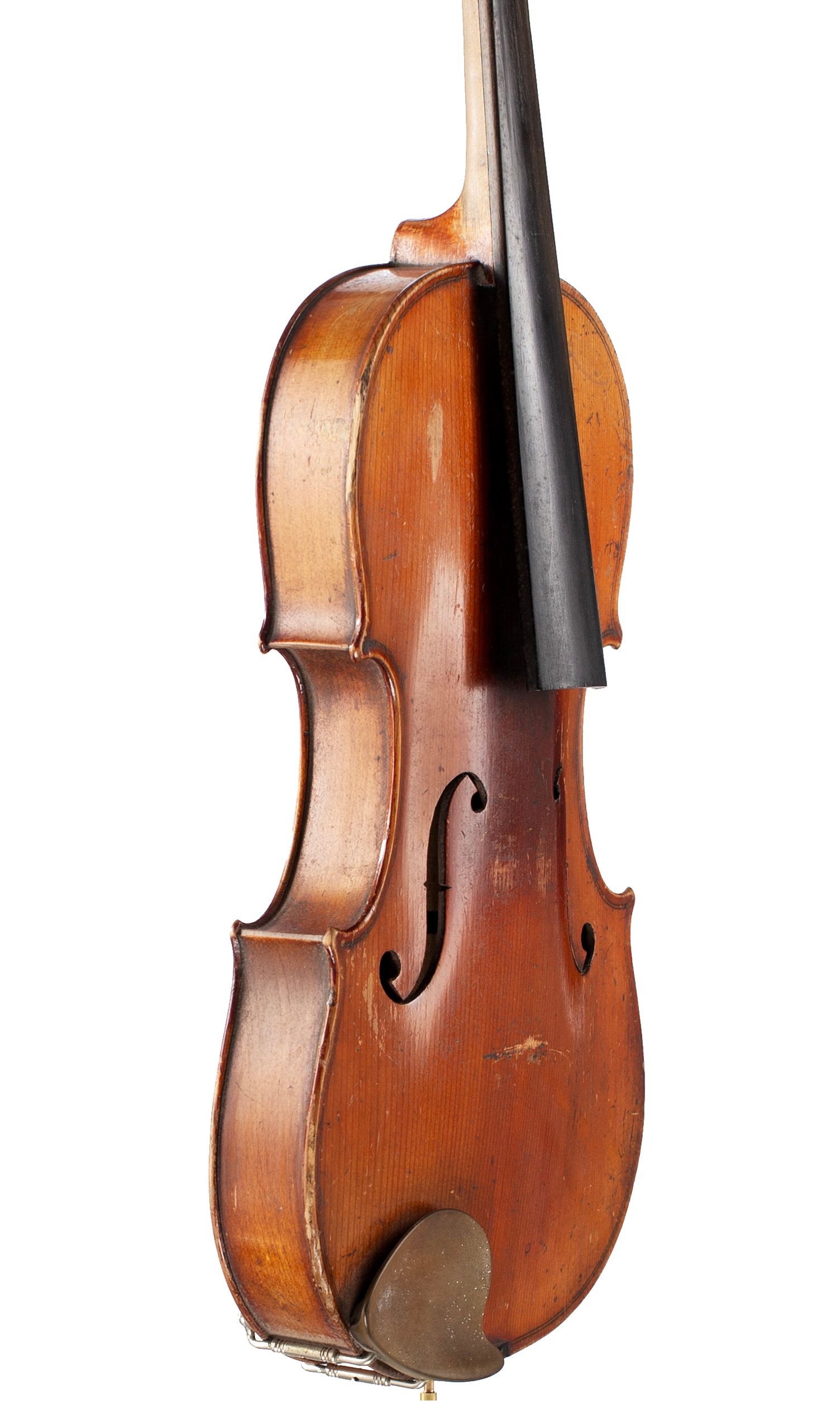 Violin, Workshop of Jérôme Thibouville-Lamy, Mirecourt, circa 1890 — angled view, 60°