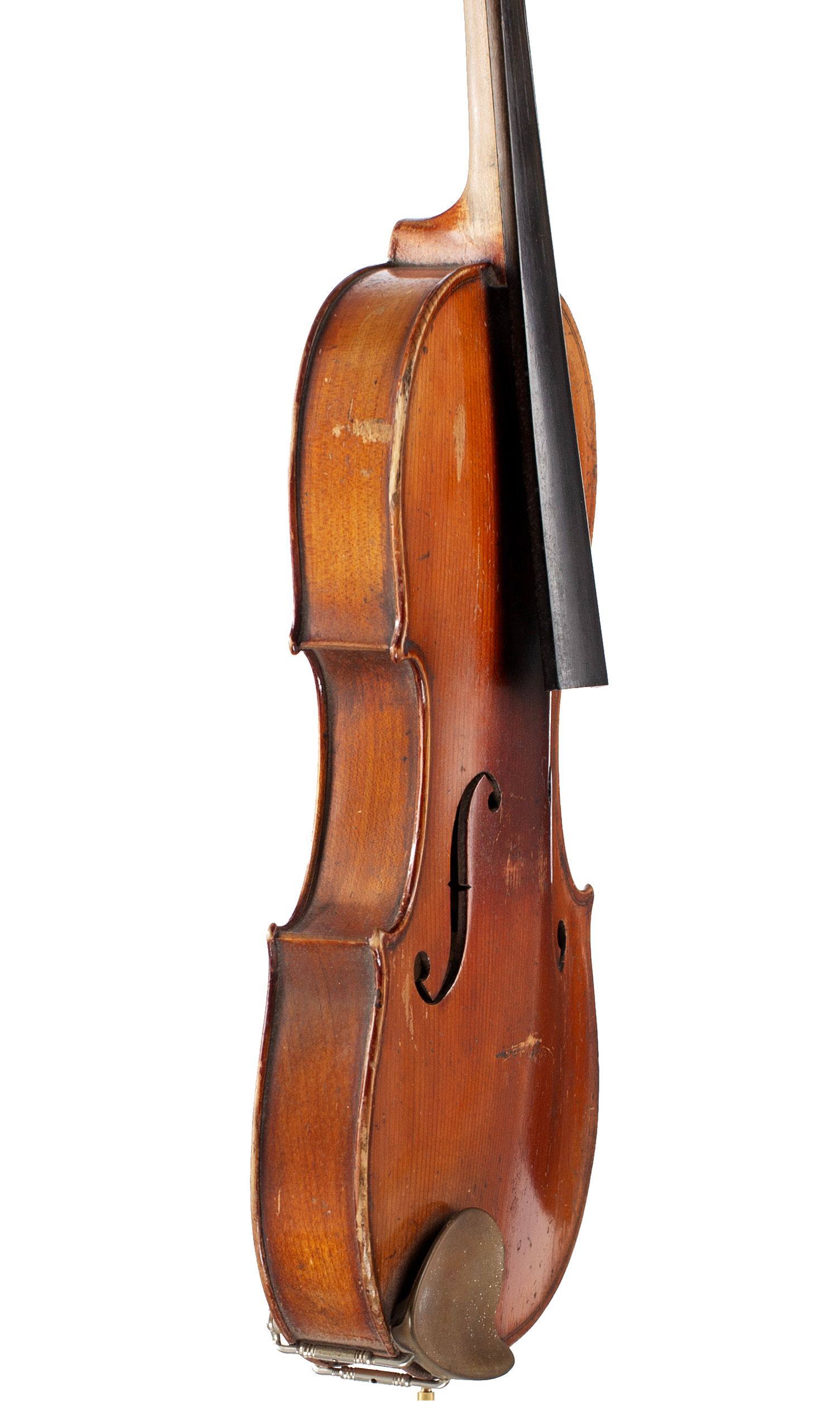 Violin, Workshop of Jérôme Thibouville-Lamy, Mirecourt, circa 1890 — angled view, 70°