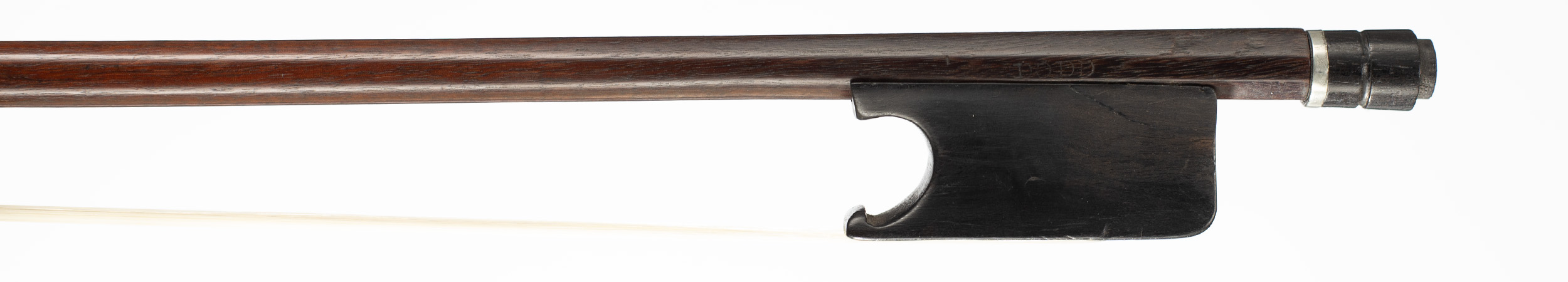 A silver-mounted cello bow by John Dodd, London, circa 1800 — frog