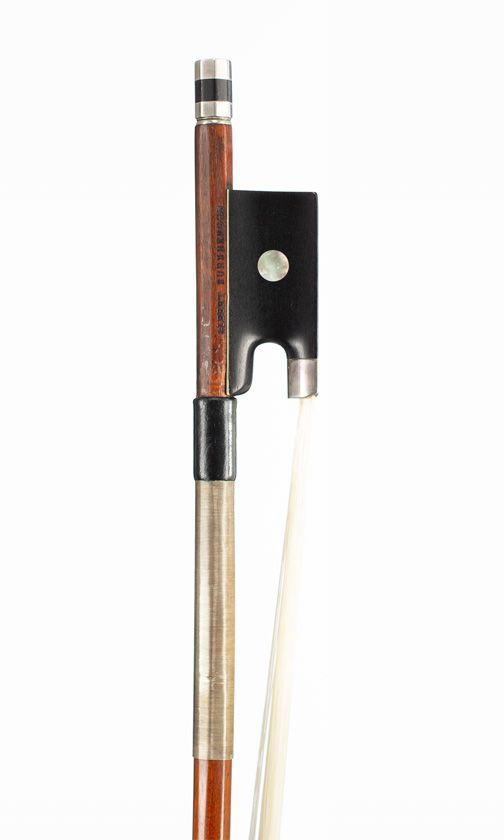 A violin bow by Albert Nurnberger, Germany, circa 1900 — frog detail