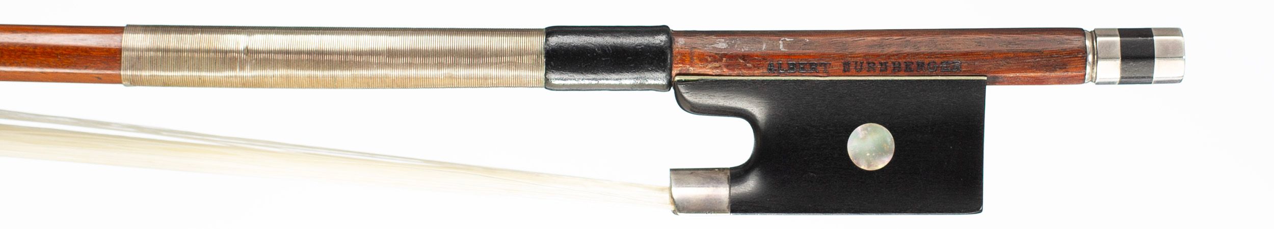 A violin bow by Albert Nurnberger, Germany, circa 1900 — frog
