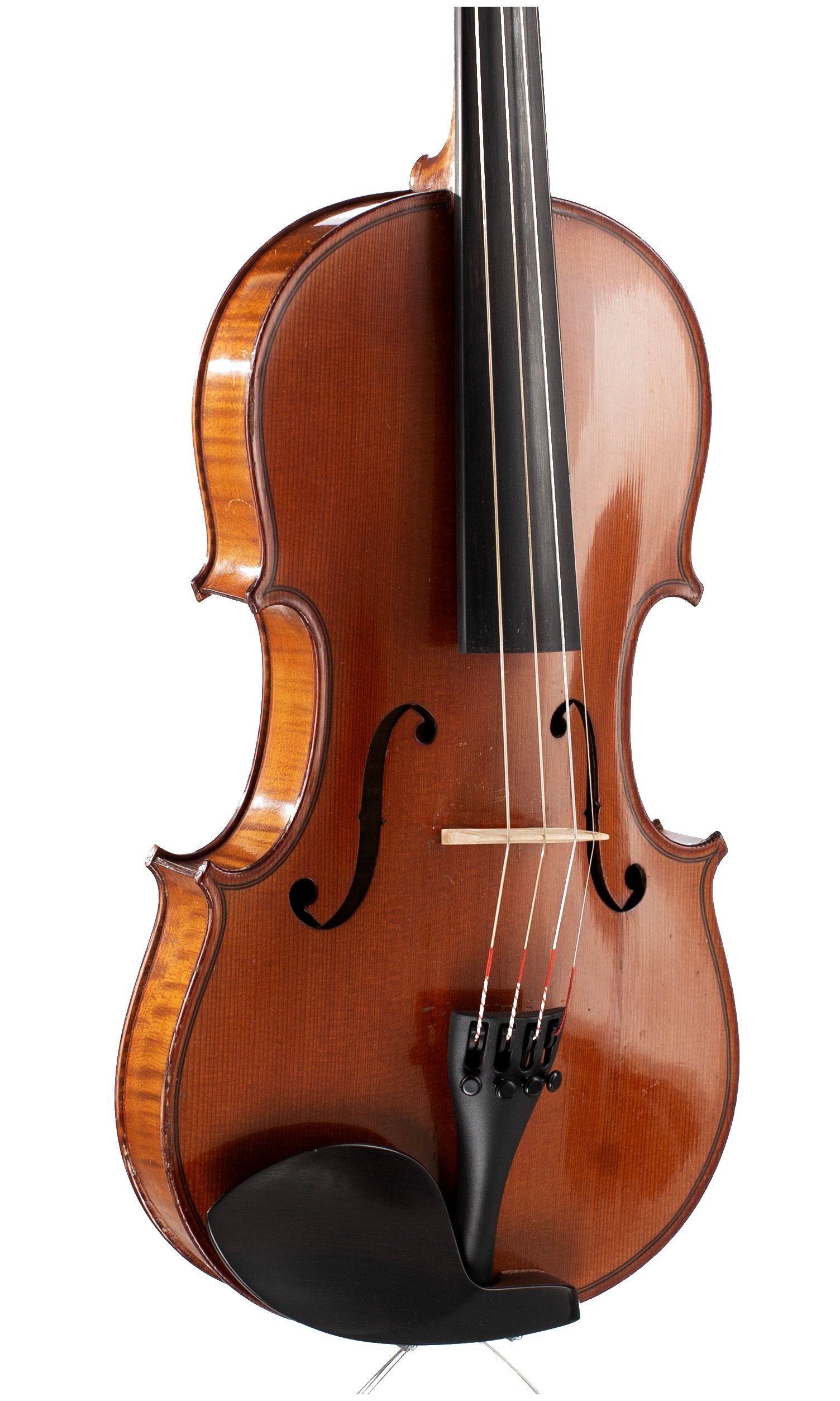 Violin, Workshop of Jérôme Thibouville-Lamy, Mirecourt, circa 1900 — angled view, 30°