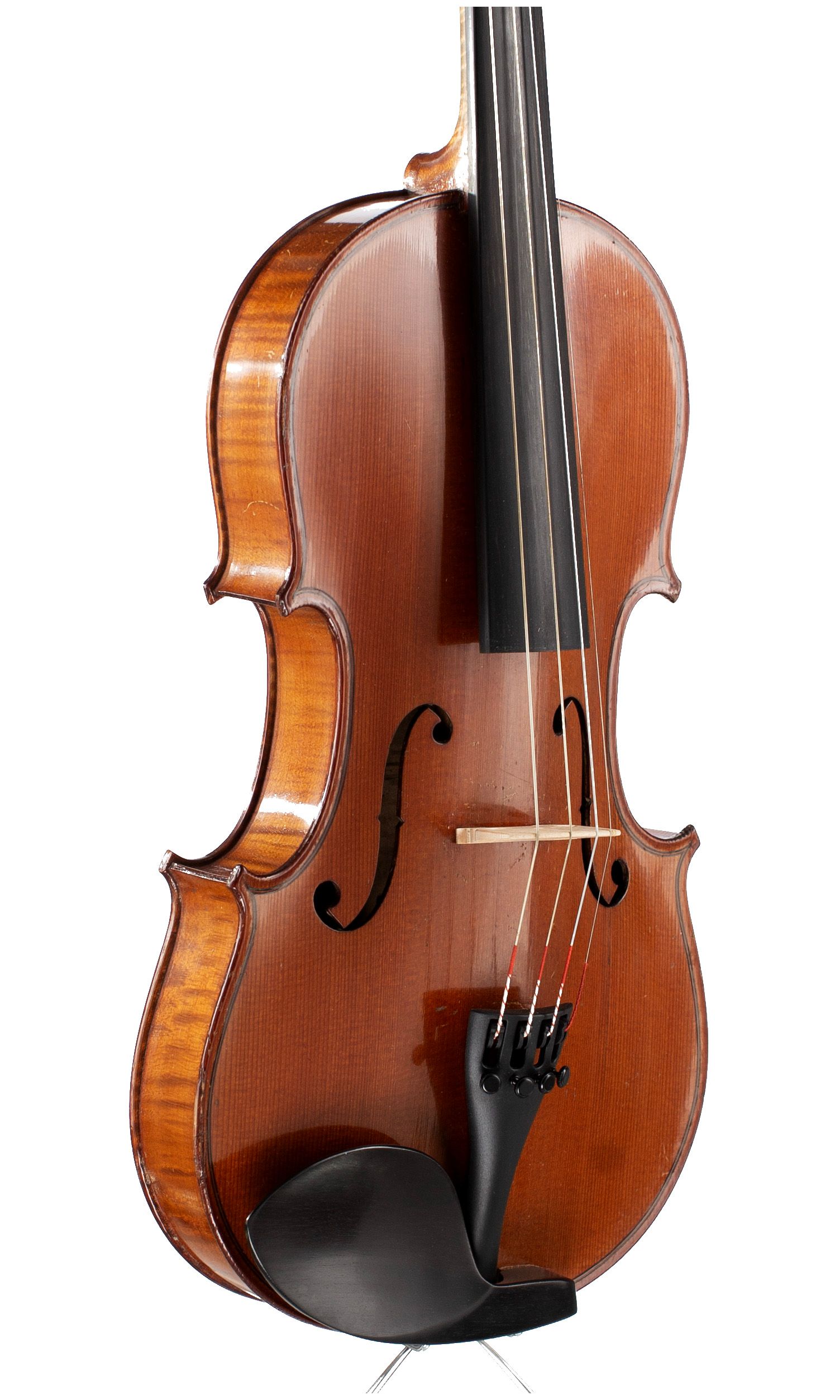 Violin, Workshop of Jérôme Thibouville-Lamy, Mirecourt, circa 1900 — angled view, 40°