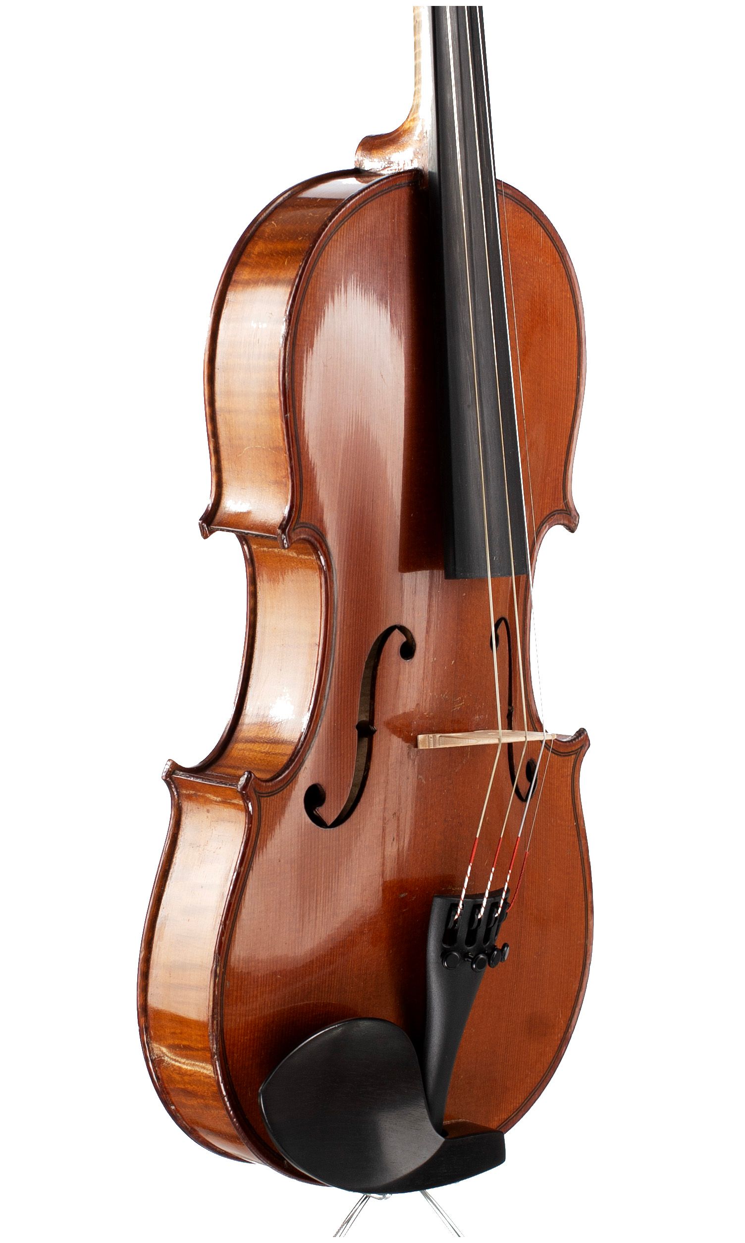 Violin, Workshop of Jérôme Thibouville-Lamy, Mirecourt, circa 1900 — angled view, 50°