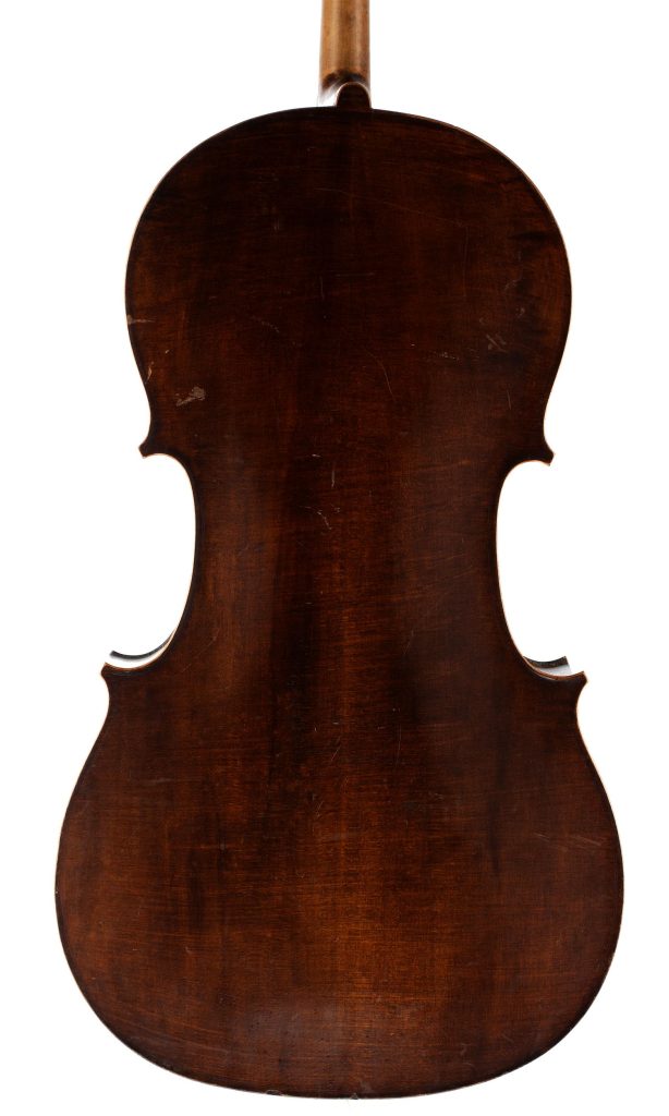 Cello, Workshop of Jérôme Thibouville-Lamy, Mirecourt, circa 1900 — back