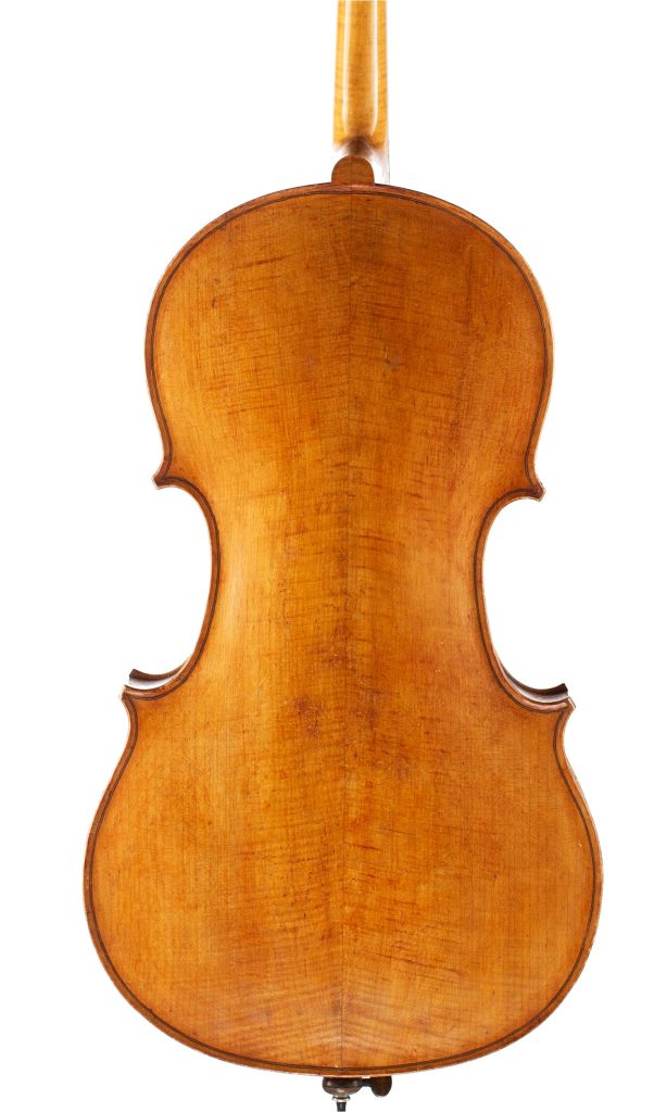 One-eighths sized cello by William Walker, Scotland, 1903 — back