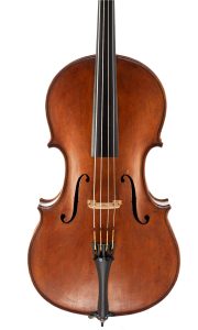 One-eighths sized cello by William Walker, Scotland, 1903 — front