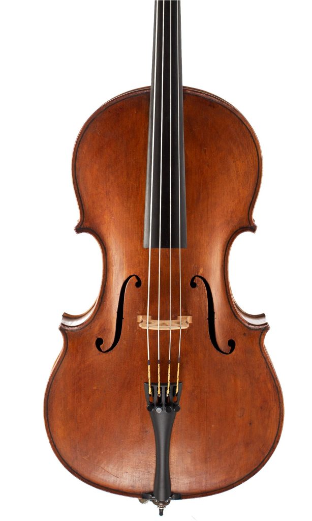 One-eighths sized cello by William Walker, Scotland, 1903 — front