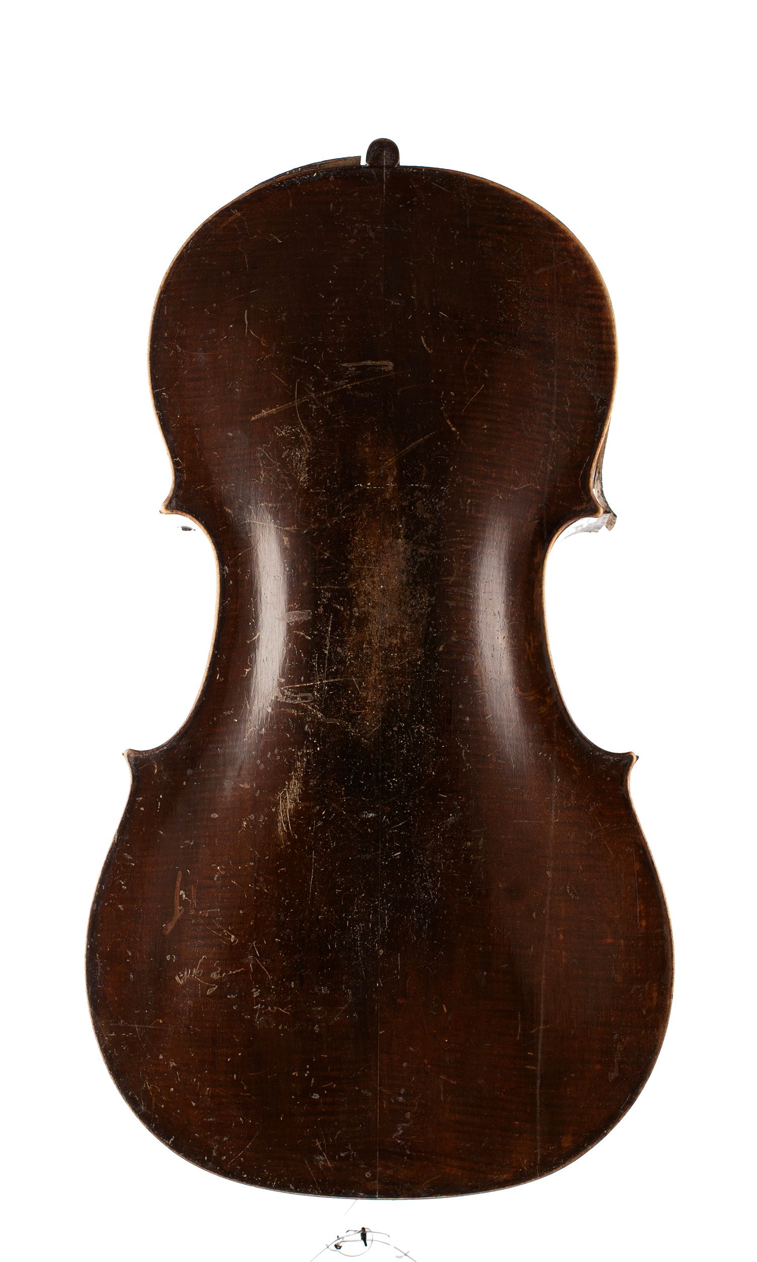 Cello body by Joseph Hill, London, 1756 — back