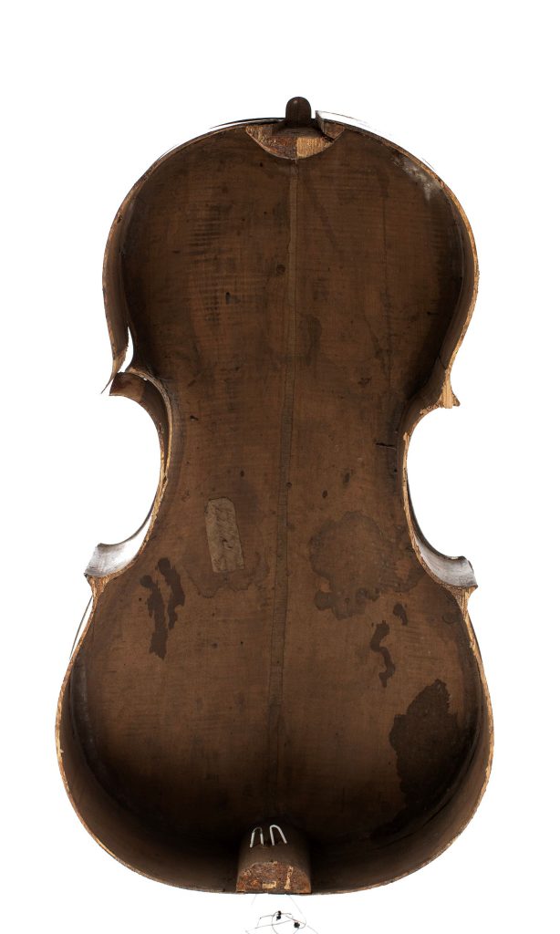 Cello body by Joseph Hill, London, 1756 — front