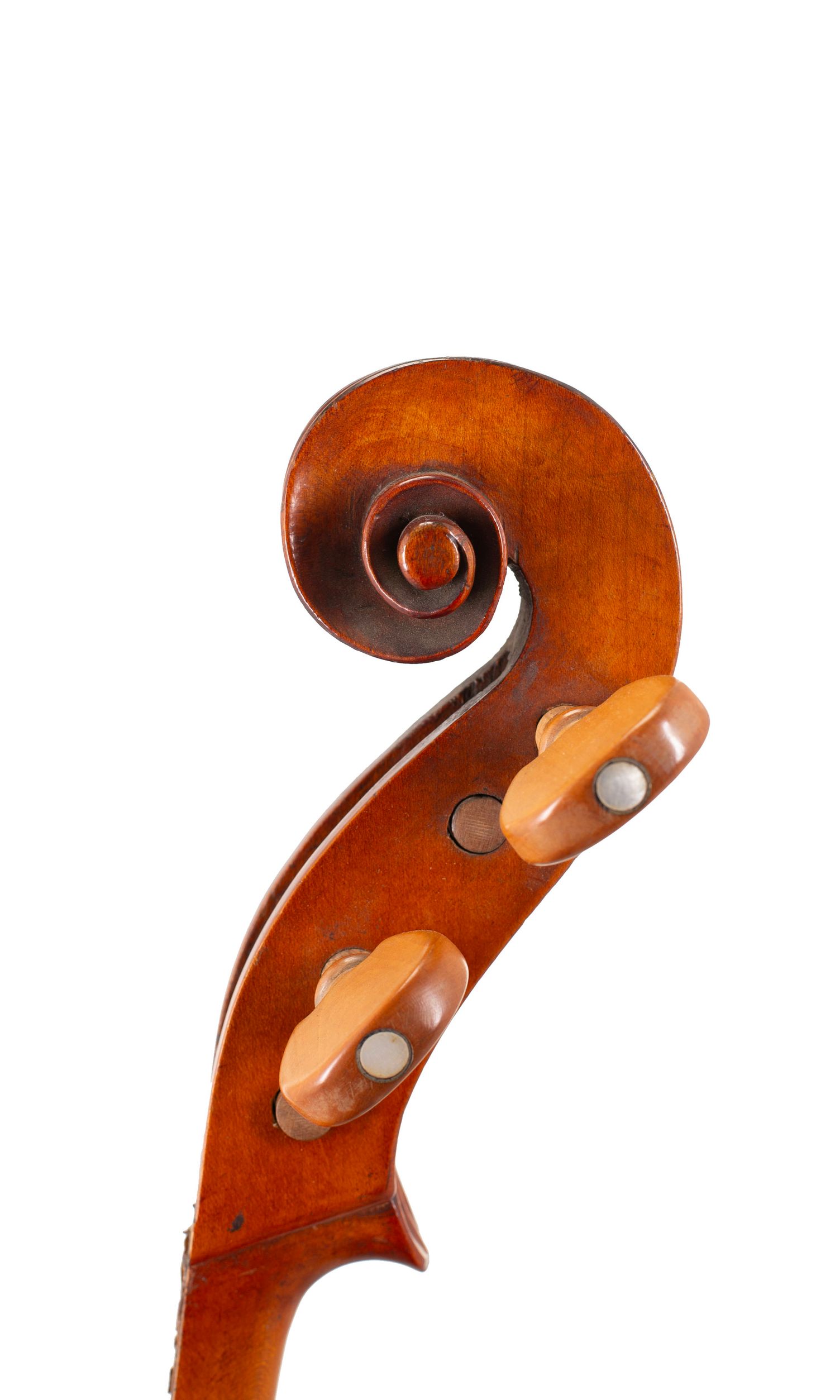 Cello by Lockey Hill, London, circa 1785 — scroll