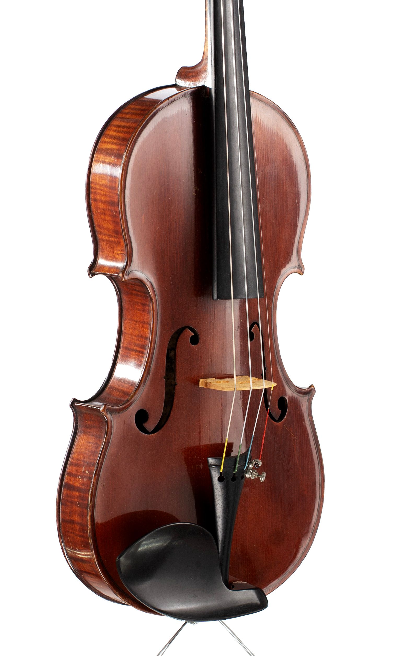 Violin, Workshop of Jérôme Thibouville-Lamy, Mirecourt, circa 1890 — angled view, 40°