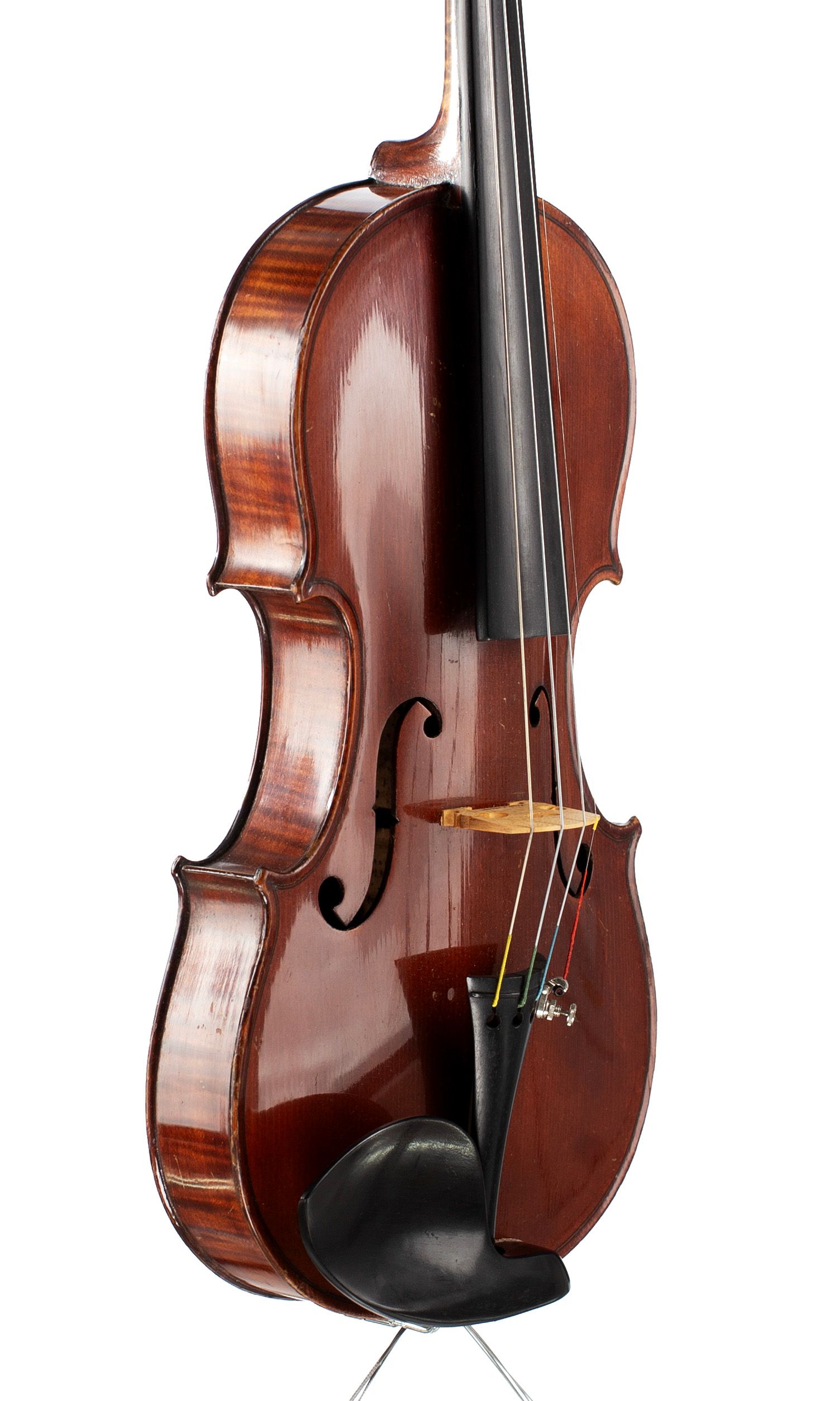 Violin, Workshop of Jérôme Thibouville-Lamy, Mirecourt, circa 1890 — angled view, 50°