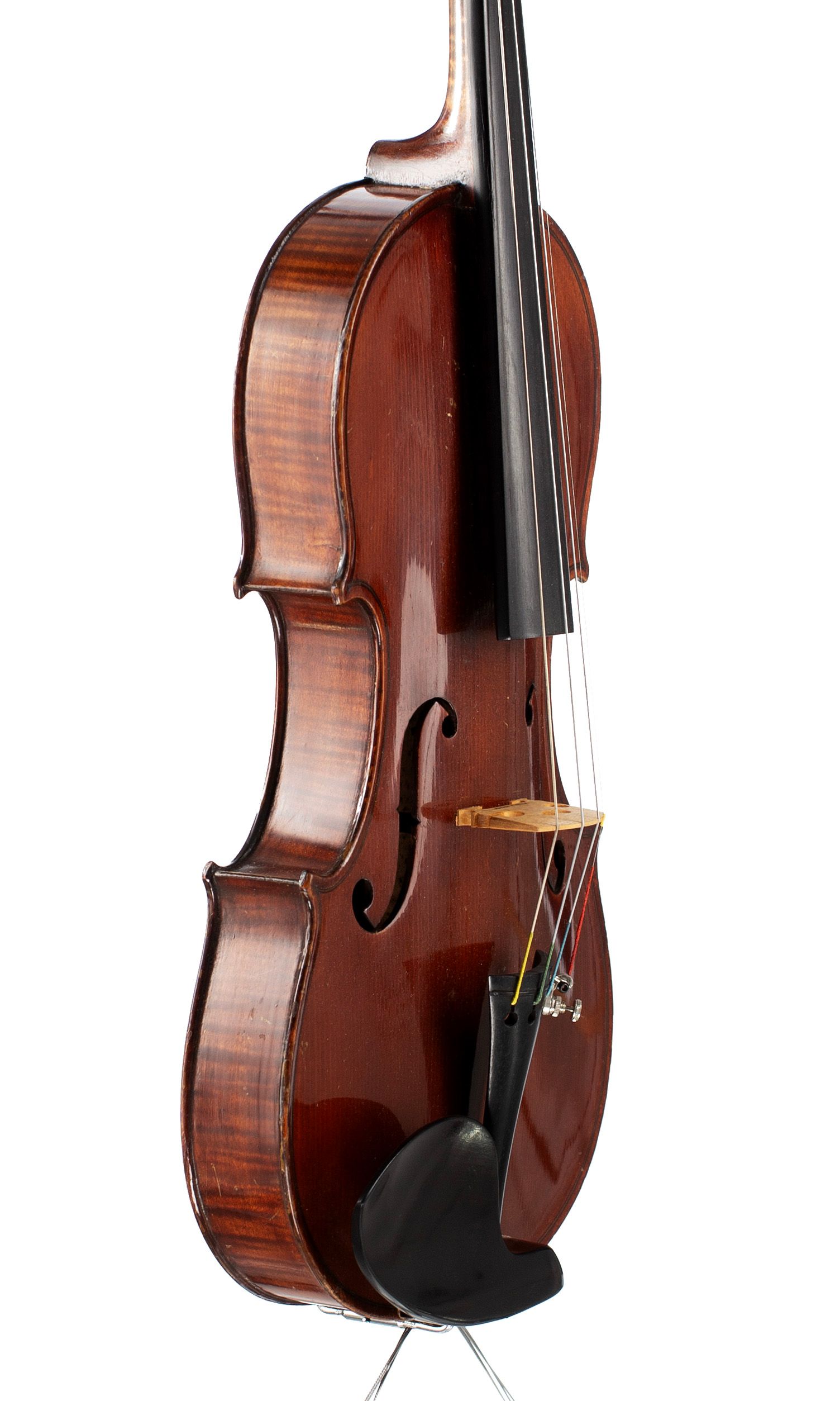 Violin, Workshop of Jérôme Thibouville-Lamy, Mirecourt, circa 1890 — angled view, 60°