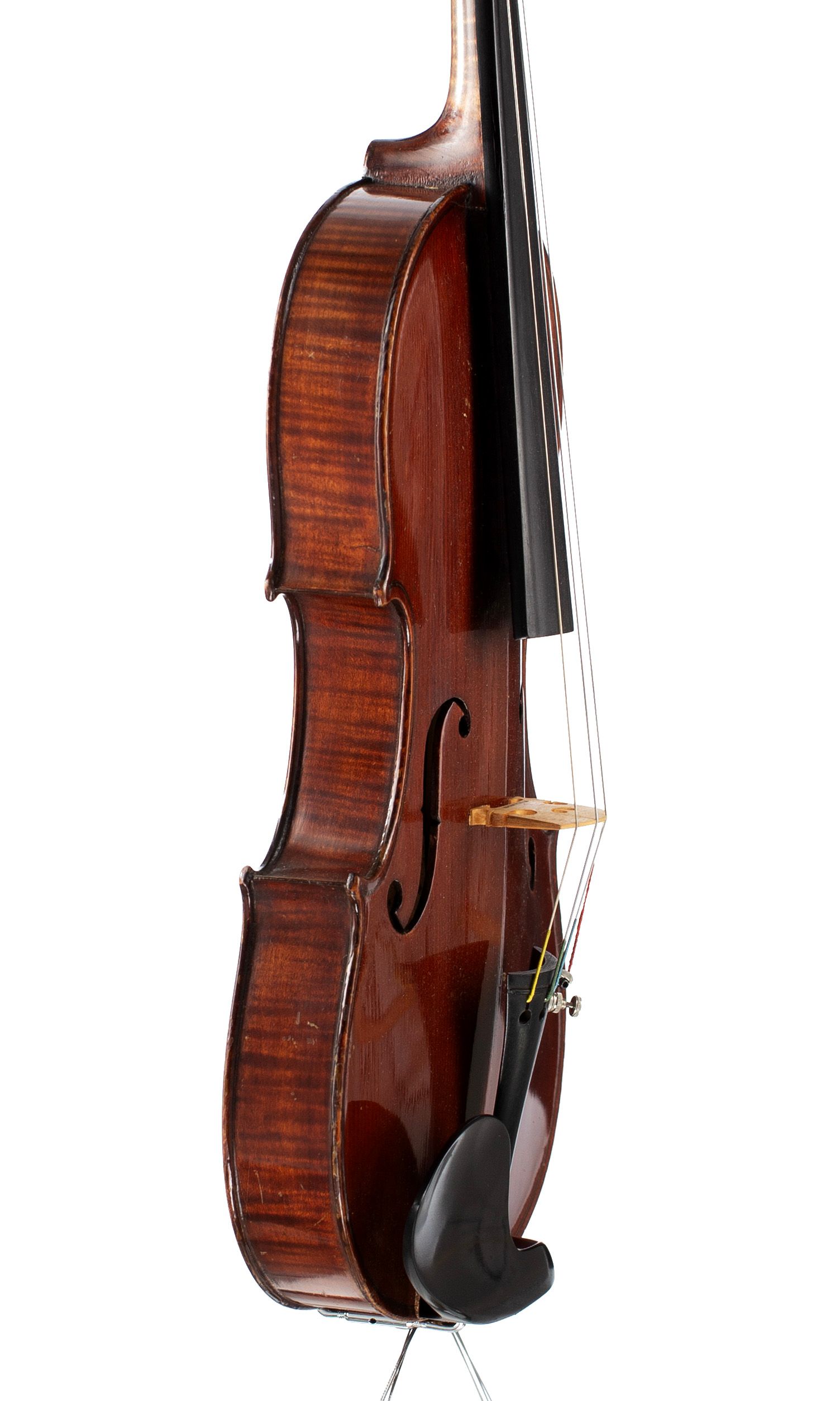 Violin, Workshop of Jérôme Thibouville-Lamy, Mirecourt, circa 1890 — angled view, 70°