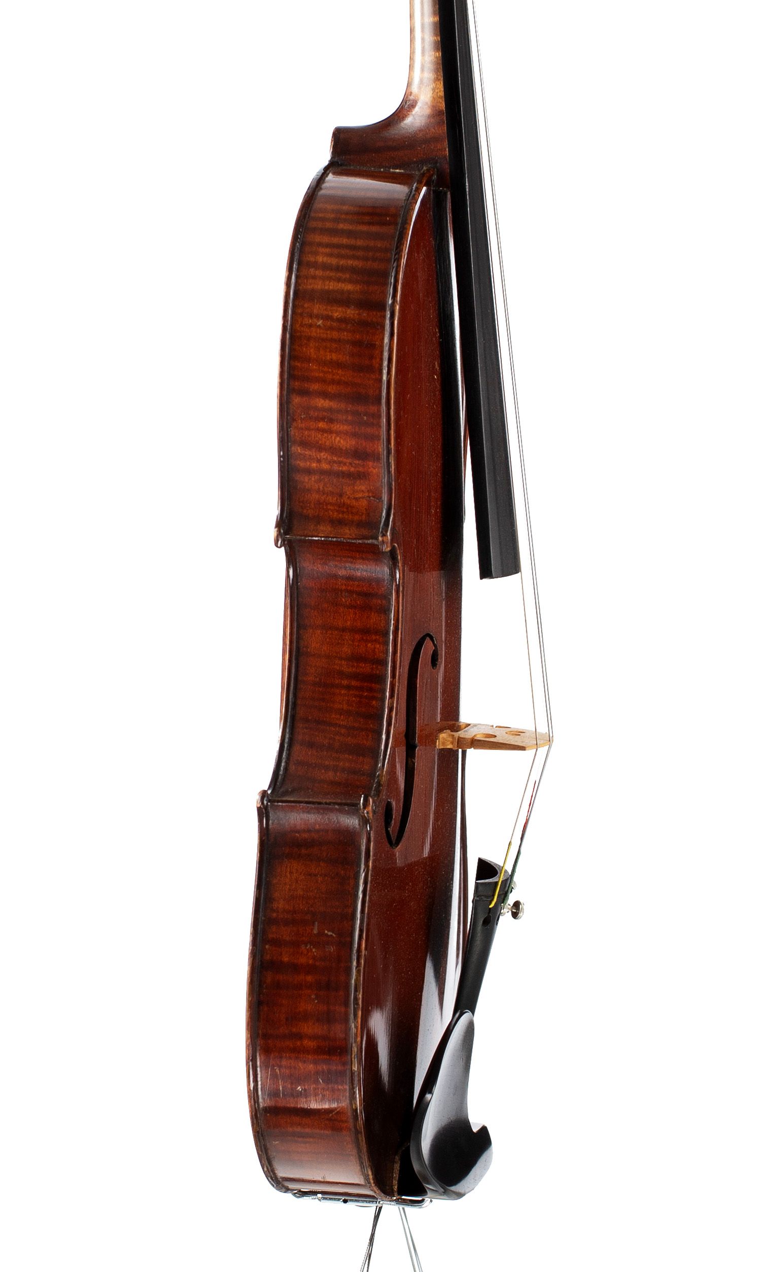 Violin, Workshop of Jérôme Thibouville-Lamy, Mirecourt, circa 1890 — angled view, 80°